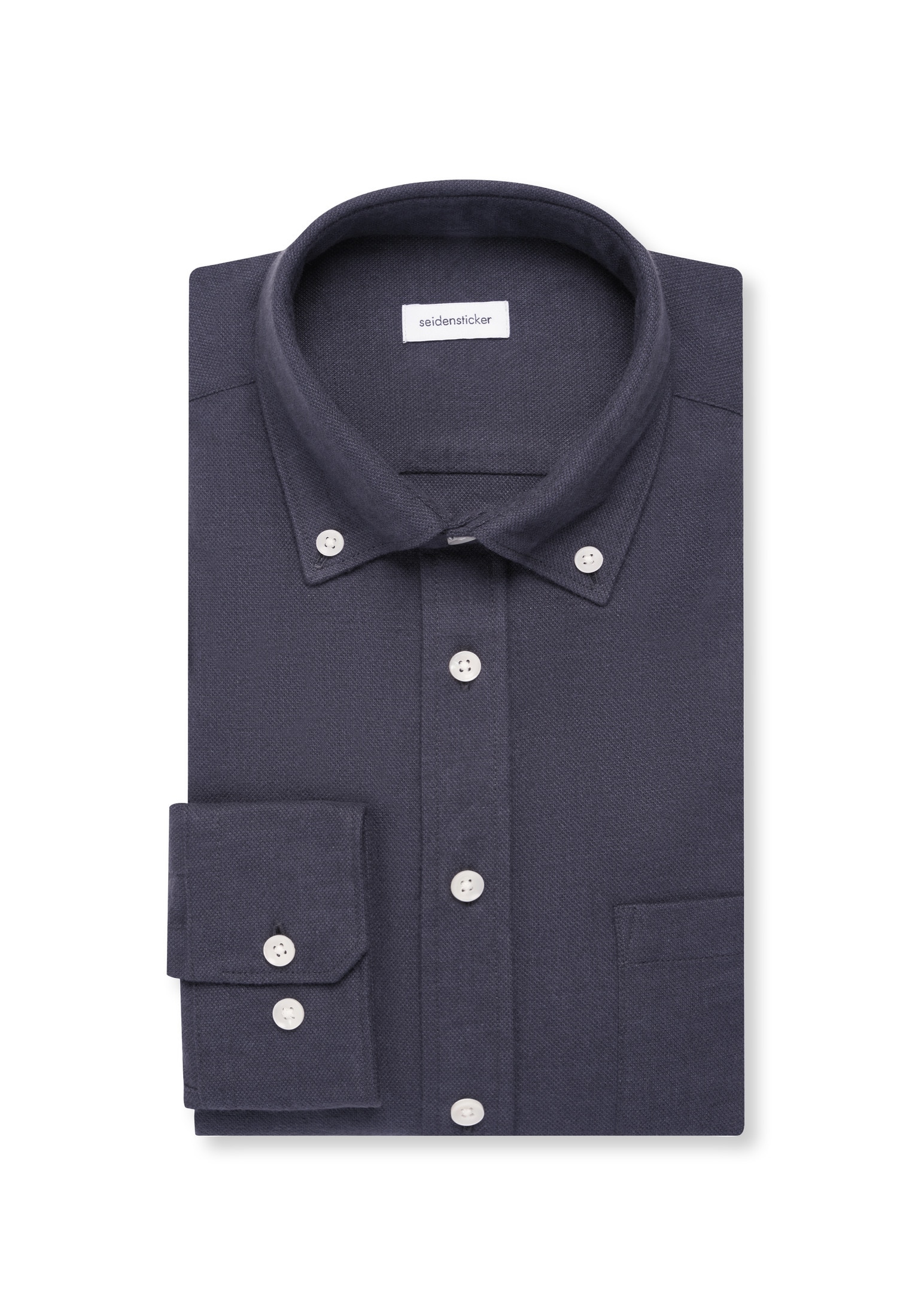 seidensticker Chemise en flanelle Regular 1/1 Button-Down-Kragen Uni