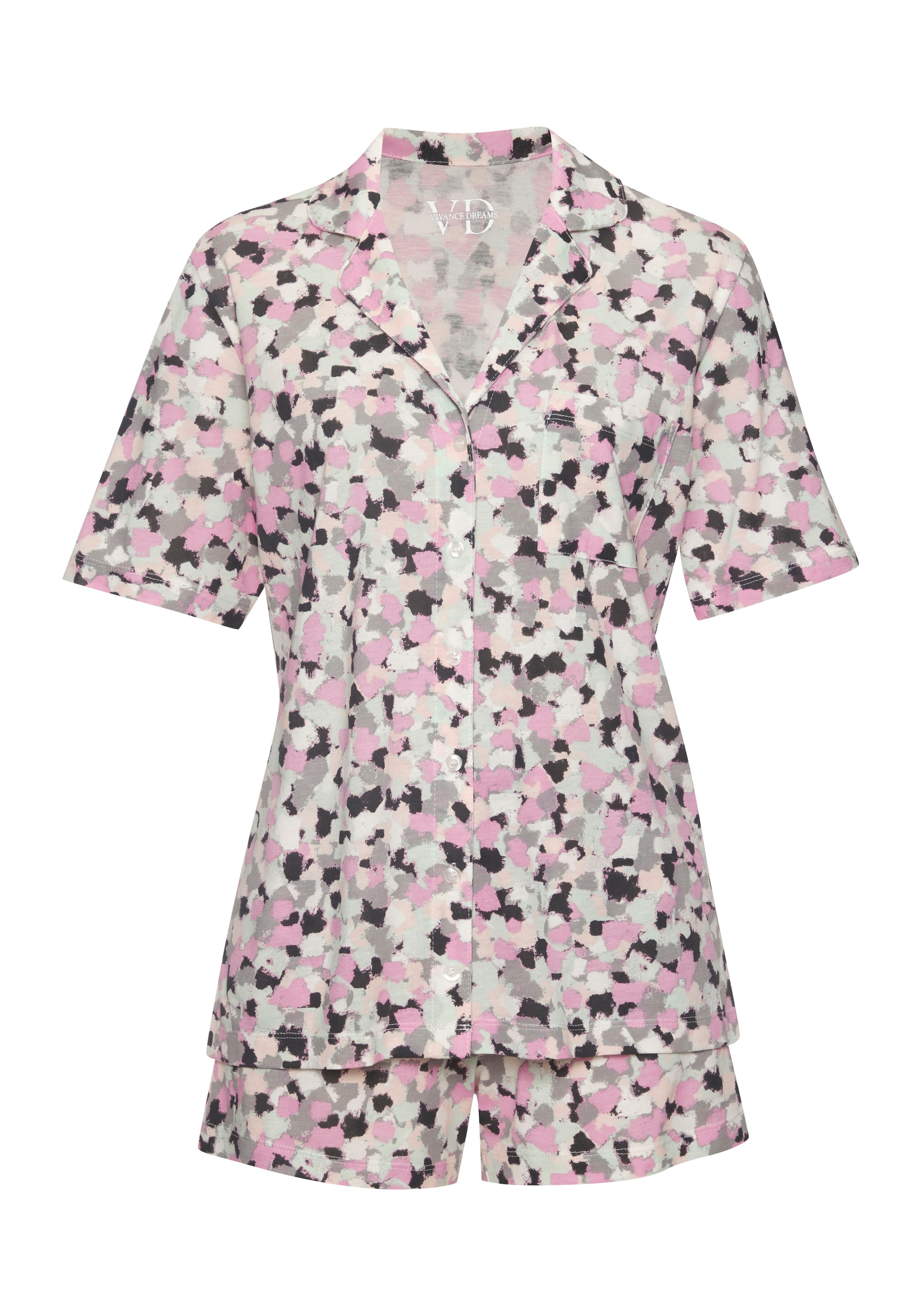 Vivance Dreams Shorty 2 tlg. mit Aquarell-Muster