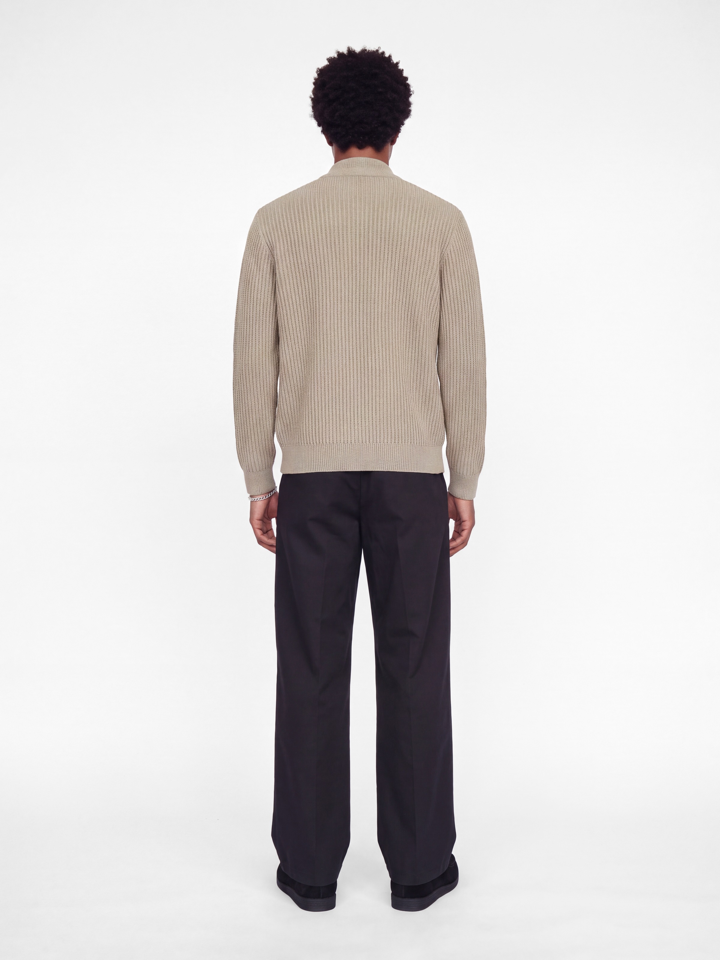 Jack & Jones Troyer »JJSAGE KNIT HALF ZIP« Materialmix, locker geschnitten