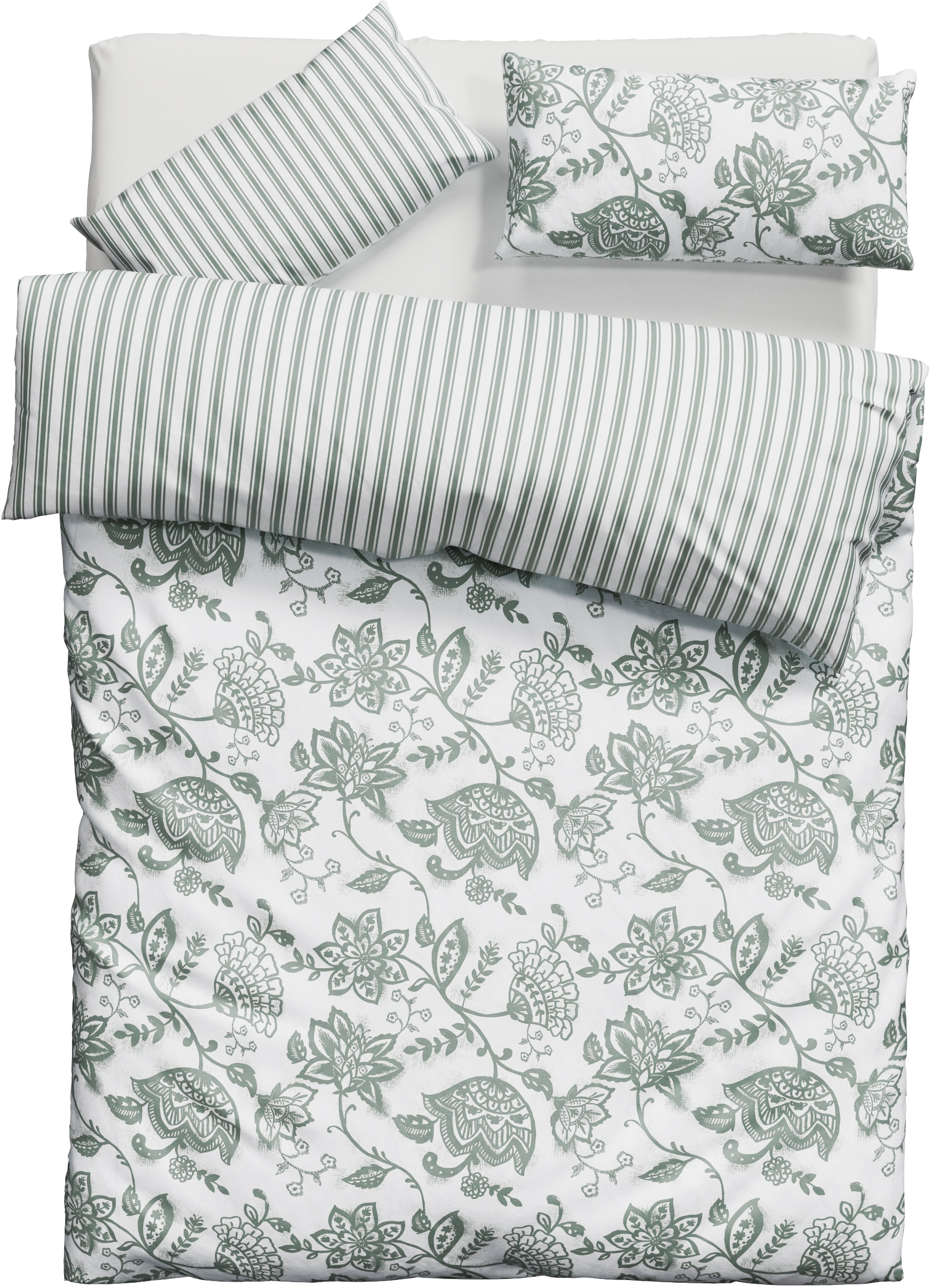 andas Linge de lit »Nordby« 2 tlg. Bettwäsche aus Baumwolle, skandinavisches Design, ab Grösse 135x200 cm