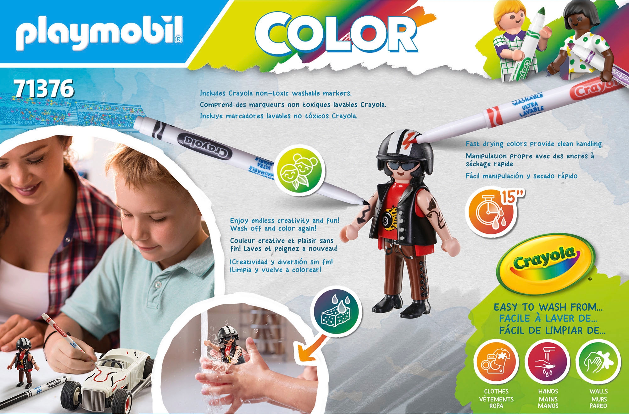 Playmobil® Konstruktions-Spielset »Rennauto (71376), Color« zum individuellem Gestalten