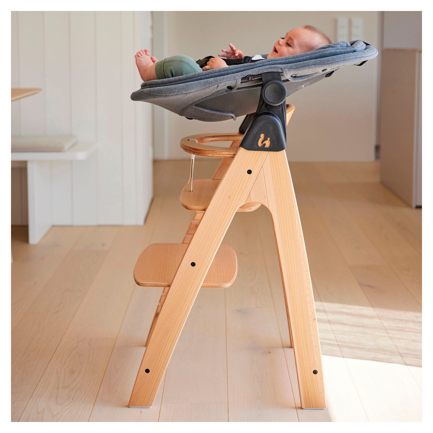 Hauck Transat pour bébé »Highchair Bouncer, Dark Grey Melange« bis 9 kilos für Alpha+, Beta+,  Arketa