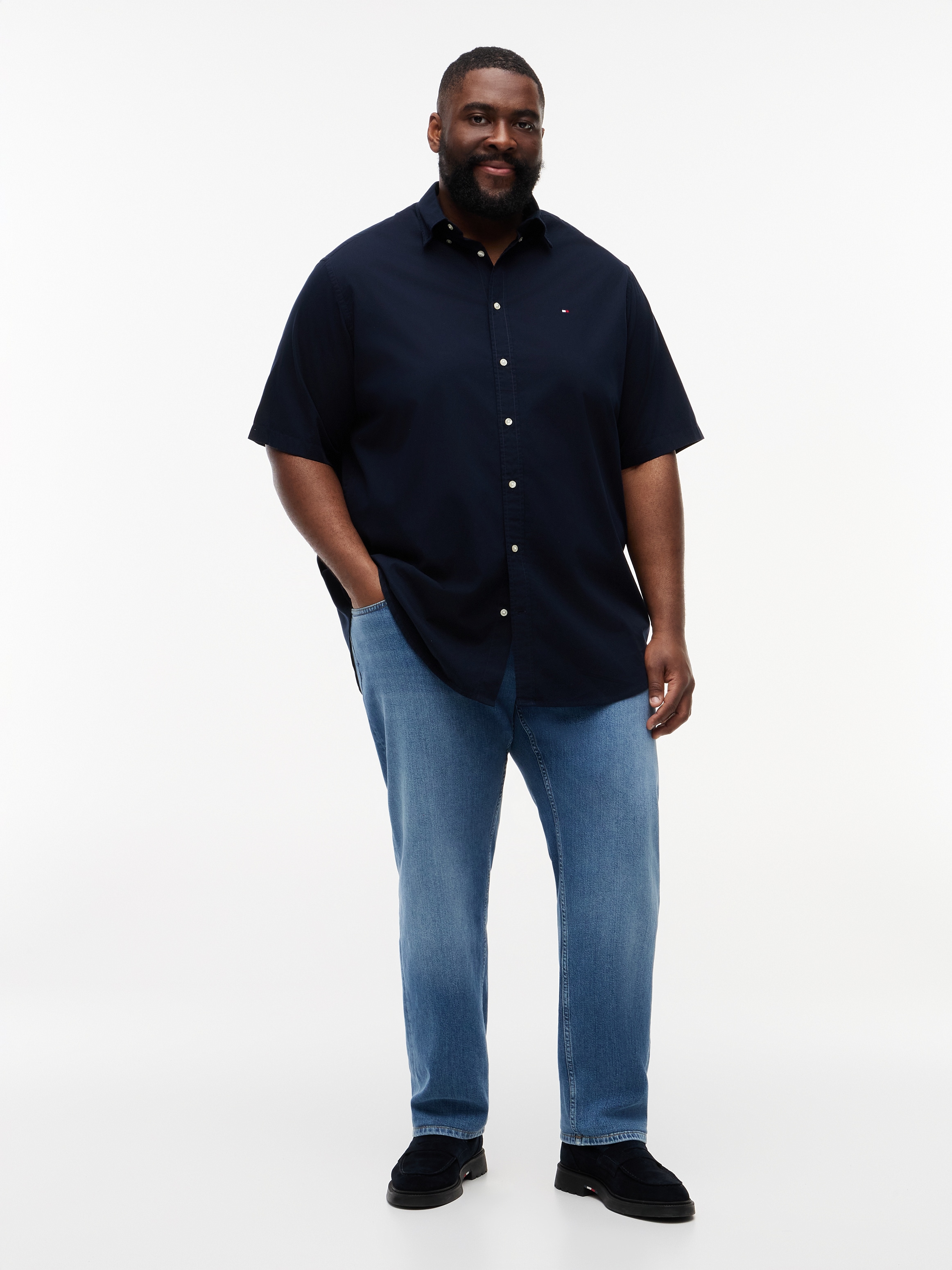 Tommy Hilfiger Big & Tall Kurzarmhemd »BT-FLEX POPLIN SOLID« Grosse Grössen