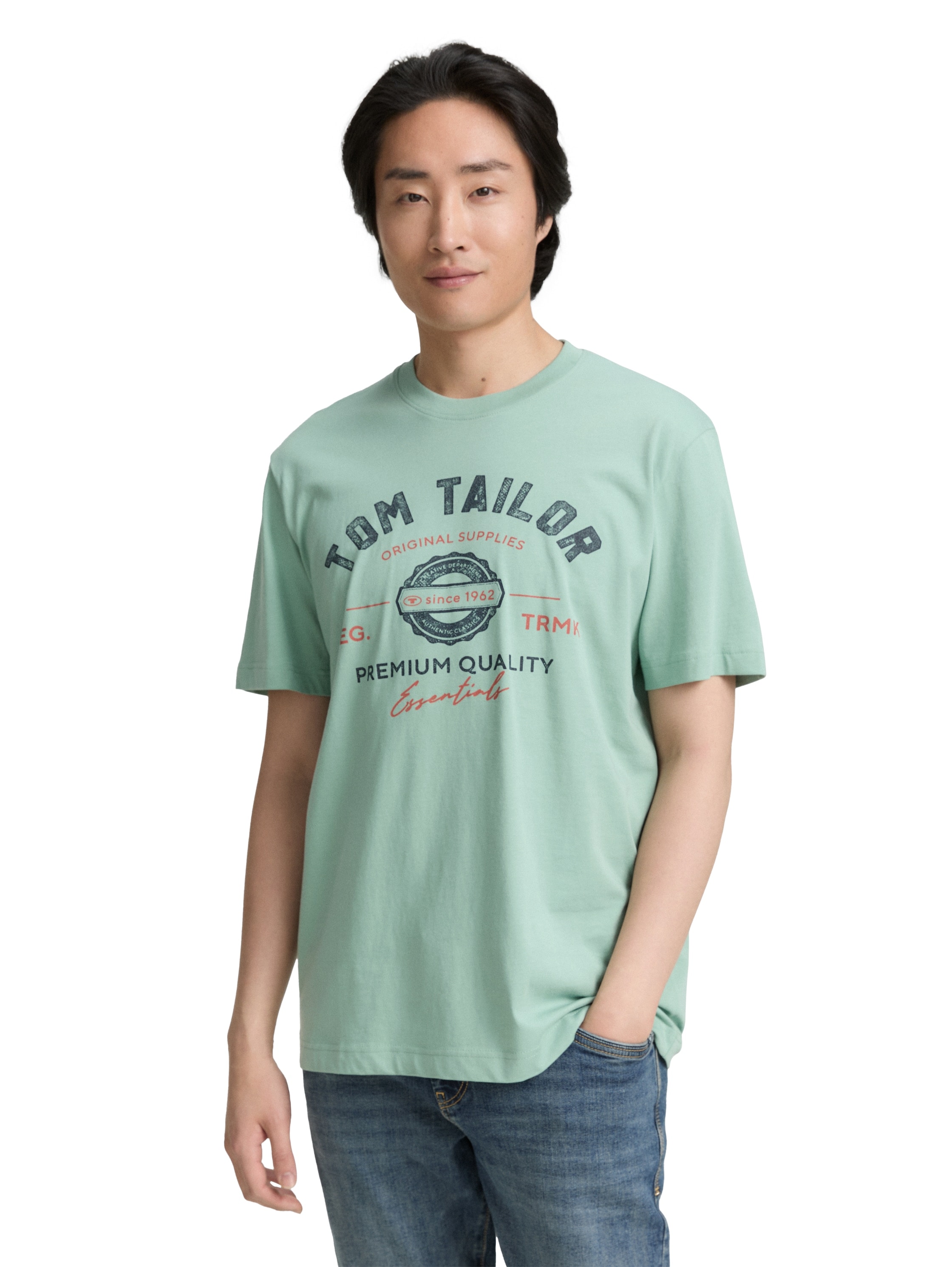 TOM TAILOR T-Shirt mit grossem Logofrontprint