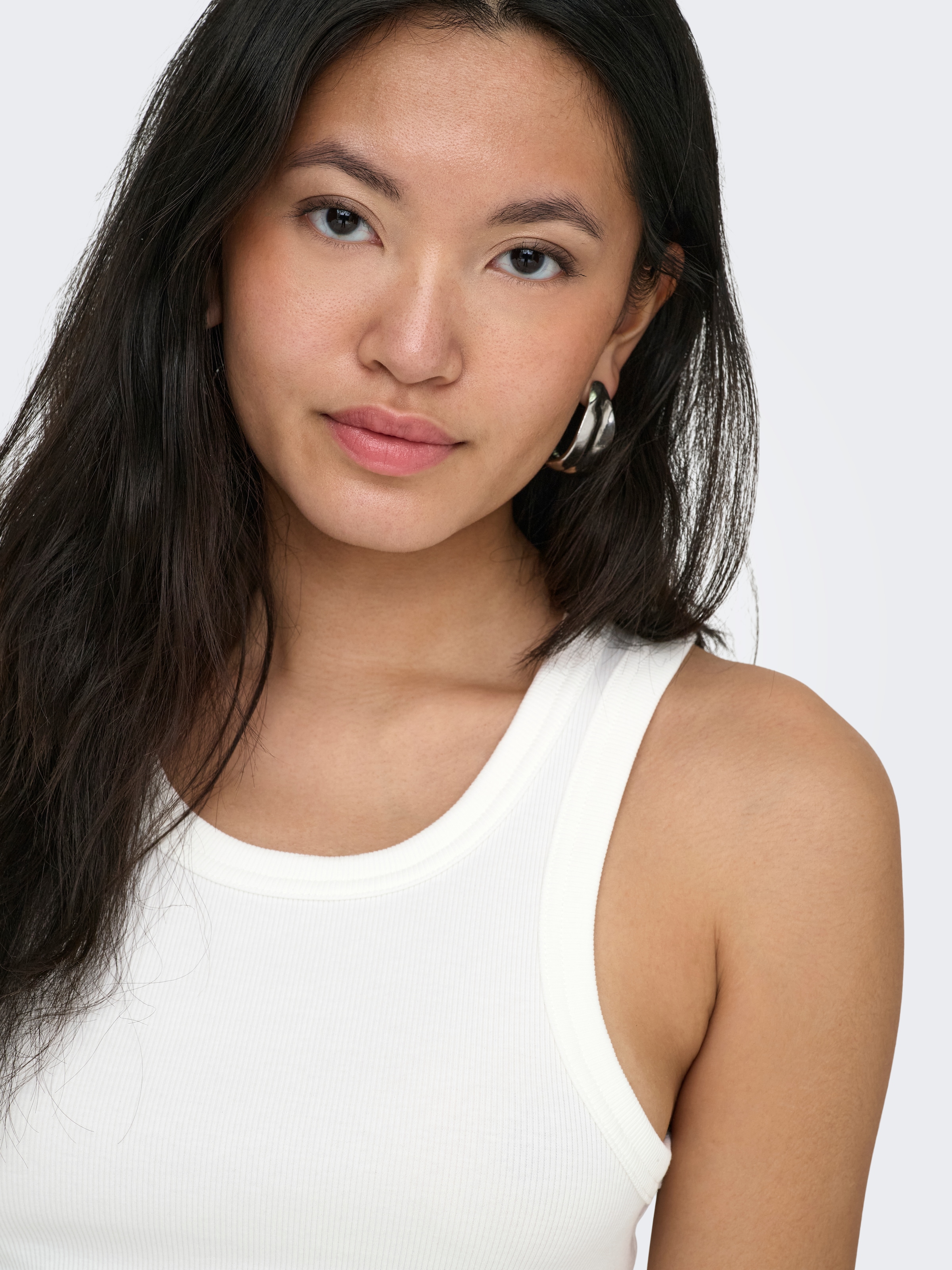 ONLY Débardeur »ONLVAL 2-WAY TANK TOP JRS NOOS« mélange de coton, col rond