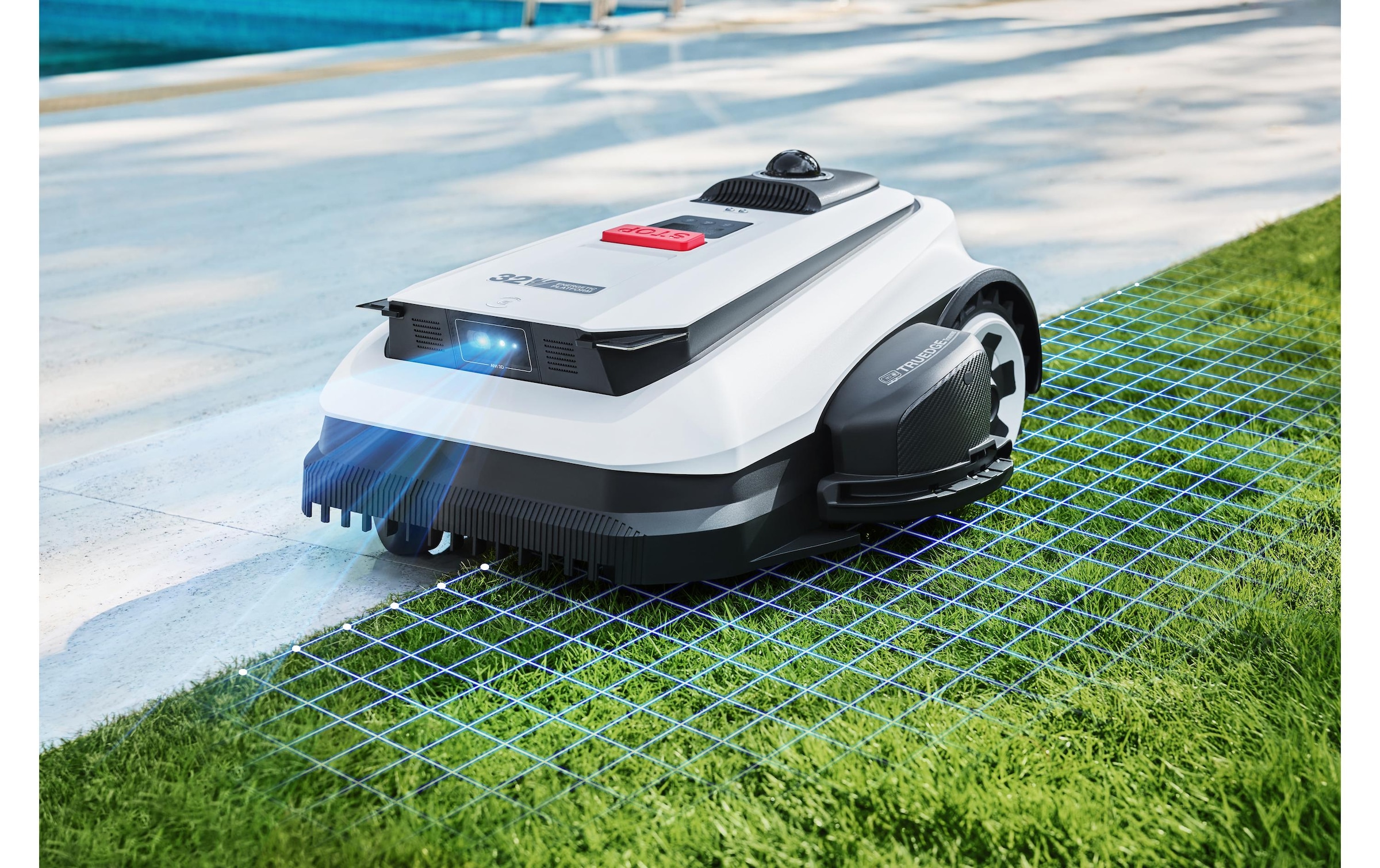 ECOVACS Robot tondeuse »GOAT A1600 LiDAR PRO« Mäheffizienz von 400 m²/h, Trimmer (8500 rpm),   Dual-LiDAR Navigation, leistungsstarker 32-V Energieplattform