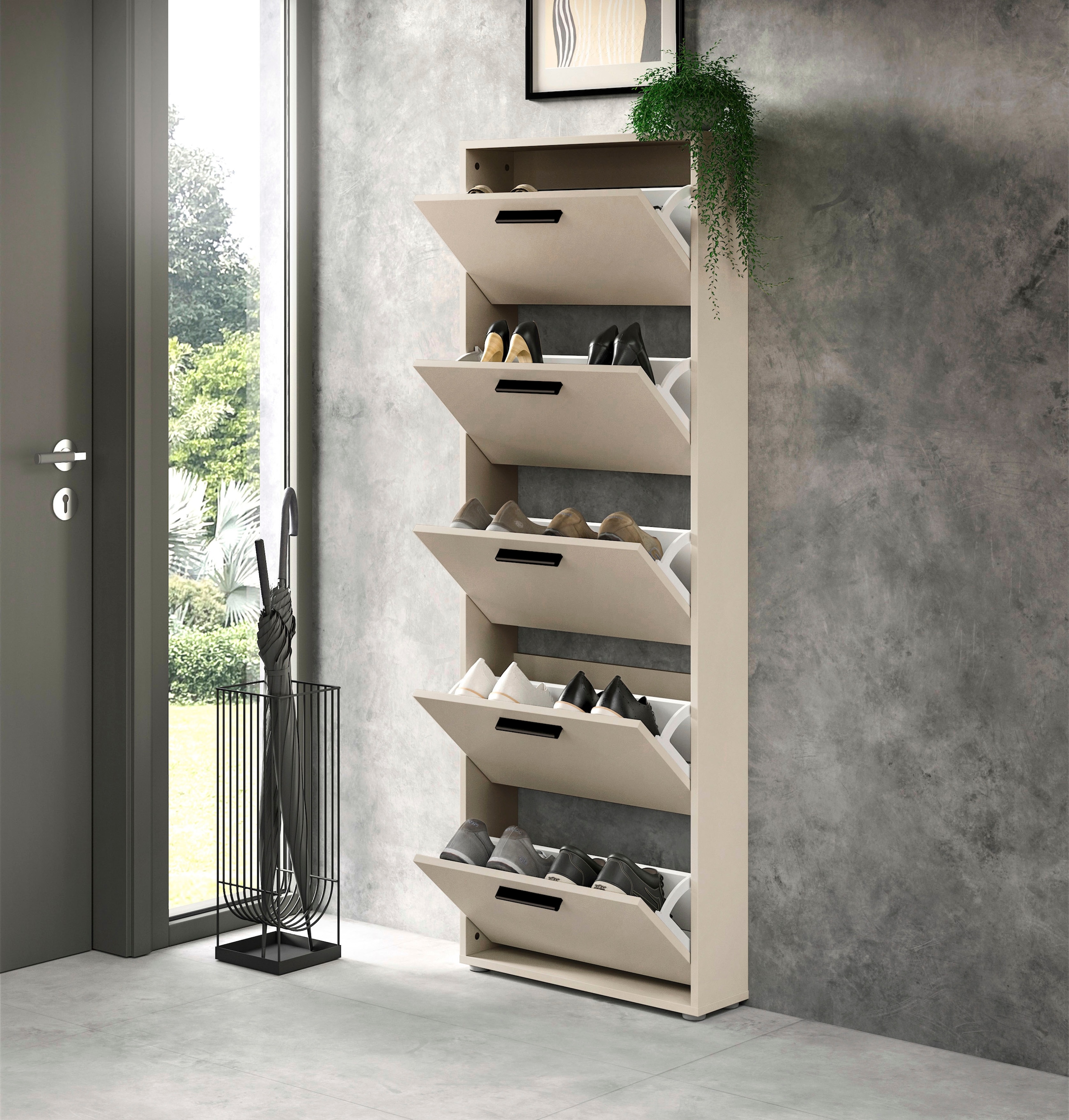 HBZ Commode à chaussures »Sam Schuhkipper, Schuhschrank BxHxT 59x169x17 cm« 1 cuis tlg. Breite 59cm, FSC-Mix Credit