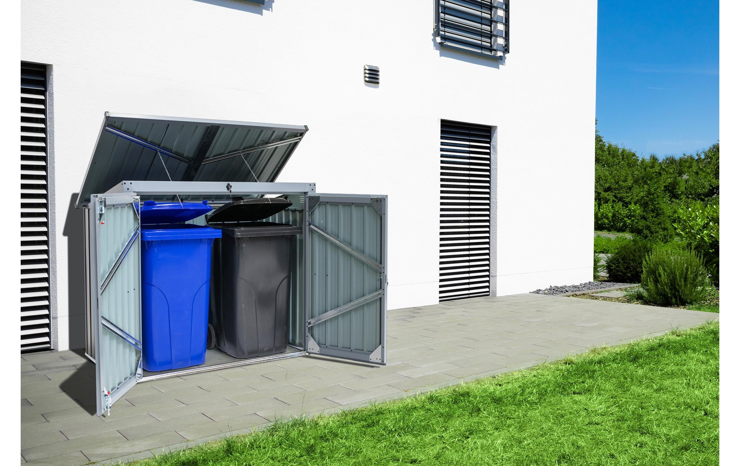 WESTMANN Coffre à poubelles »ISBS-T2D« pour 2x240 l, LxPxH : 158x101x134 cm