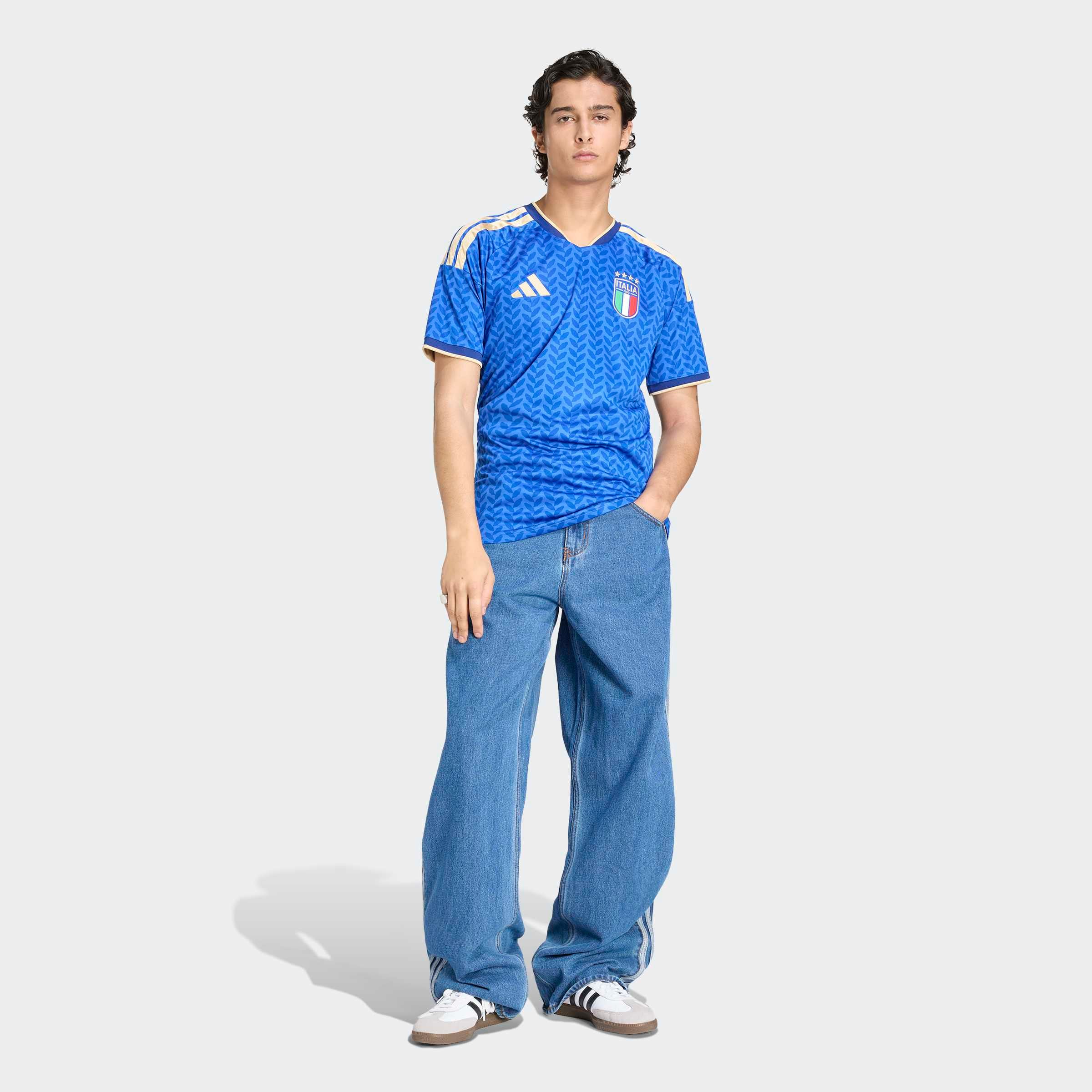 adidas Performance Maillot de foot »FIGC H JSY« pour adolescents, avec technologie Climacool, respirant