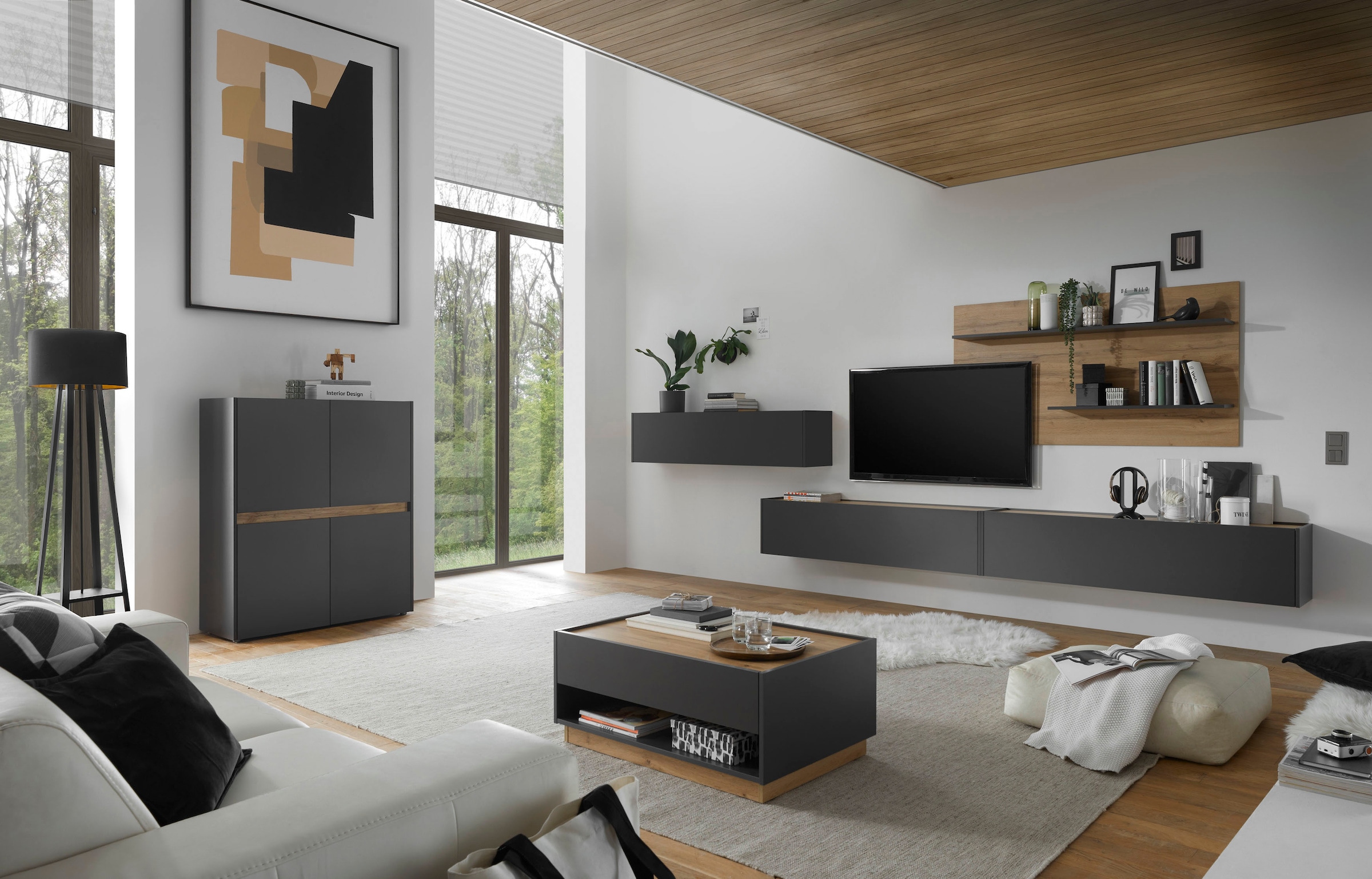 Home affaire Meuble mural »City/Giron, moderne Anbauwand, Komplettset in vielen Farben verfügbar« Set, 4 cuis tlg.