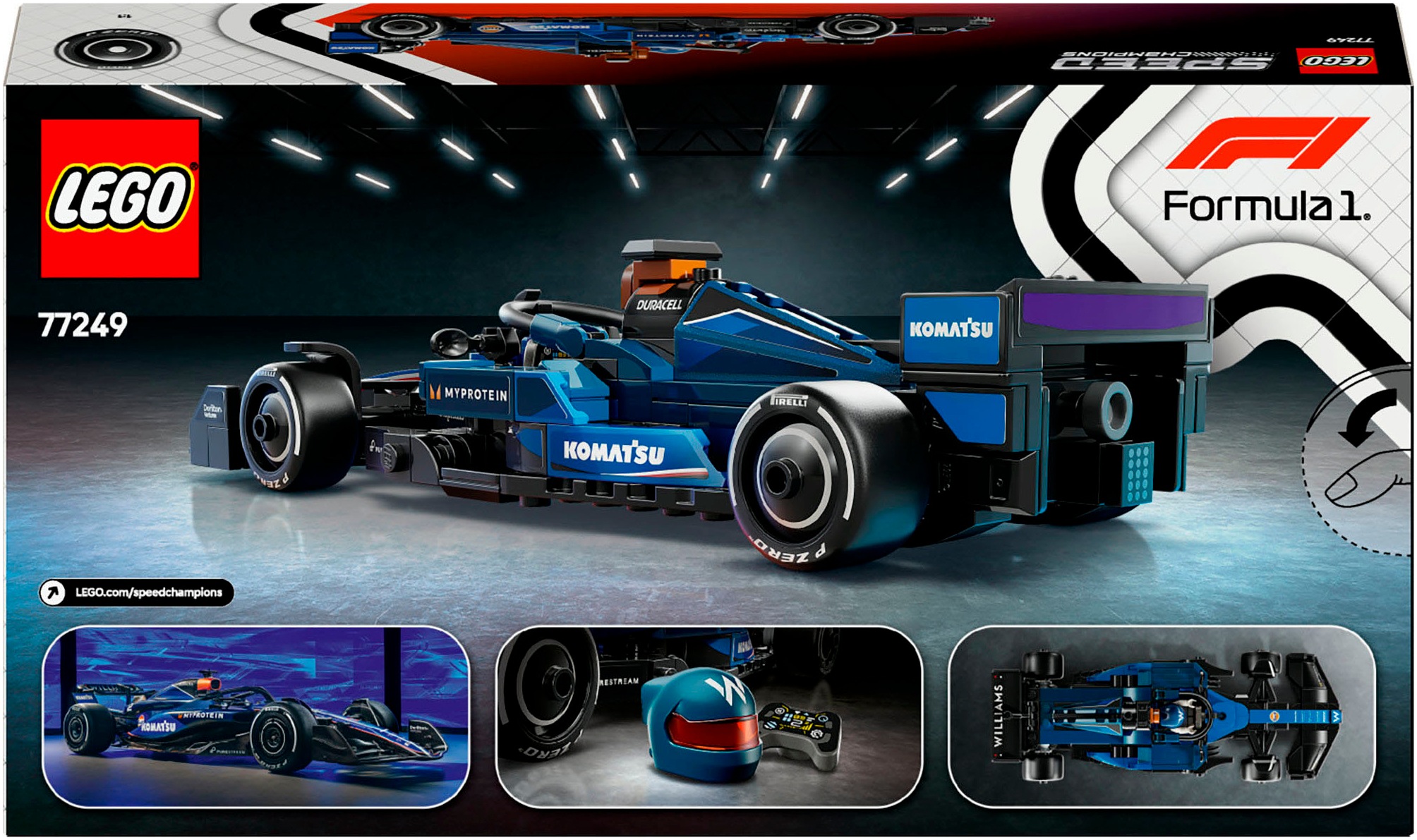 LEGO® Konstruktionsspielsteine »Williams Racing FW46 F1® Rennauto (77249), LEGO® Speed Champions« Made in Europe