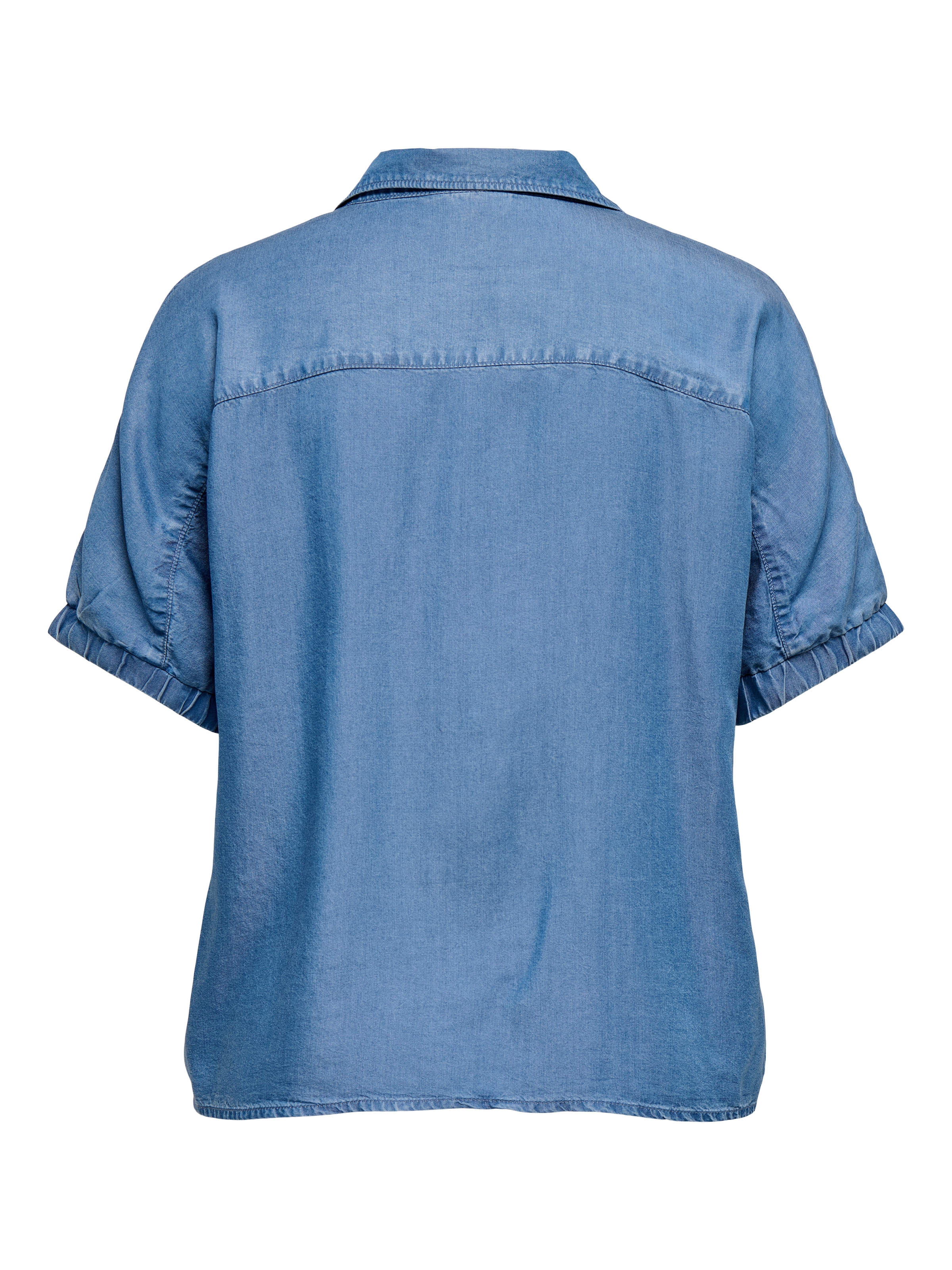 ONLY CARMAKOMA Blouse en jean »CARCHARIS LIFE CAP SLEEVE SHIRT PNT« aspect denim, coupe ample, poignets élastiques