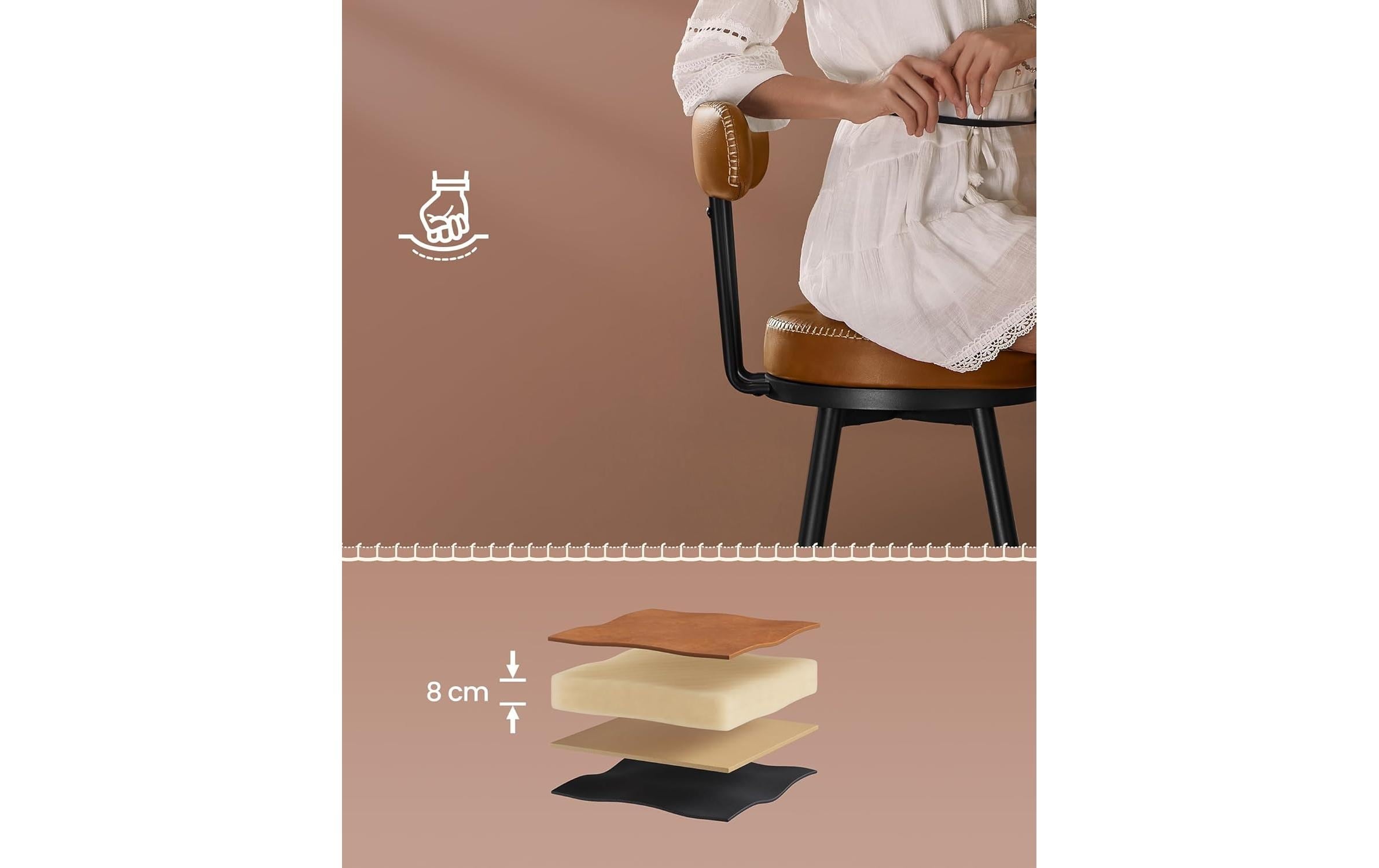 VASAGLE Tabouret de bar »2er Set 54 x 90.5 cm«