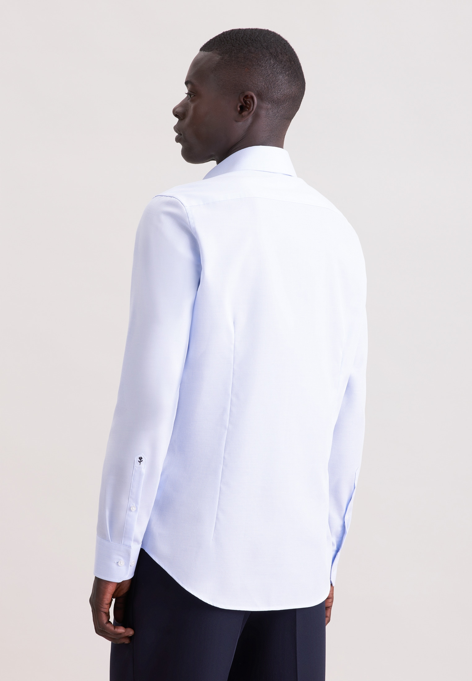 seidensticker Chemise d'affaires »Schwarze Rose« Slim 1/1 Kentkragen Struktur