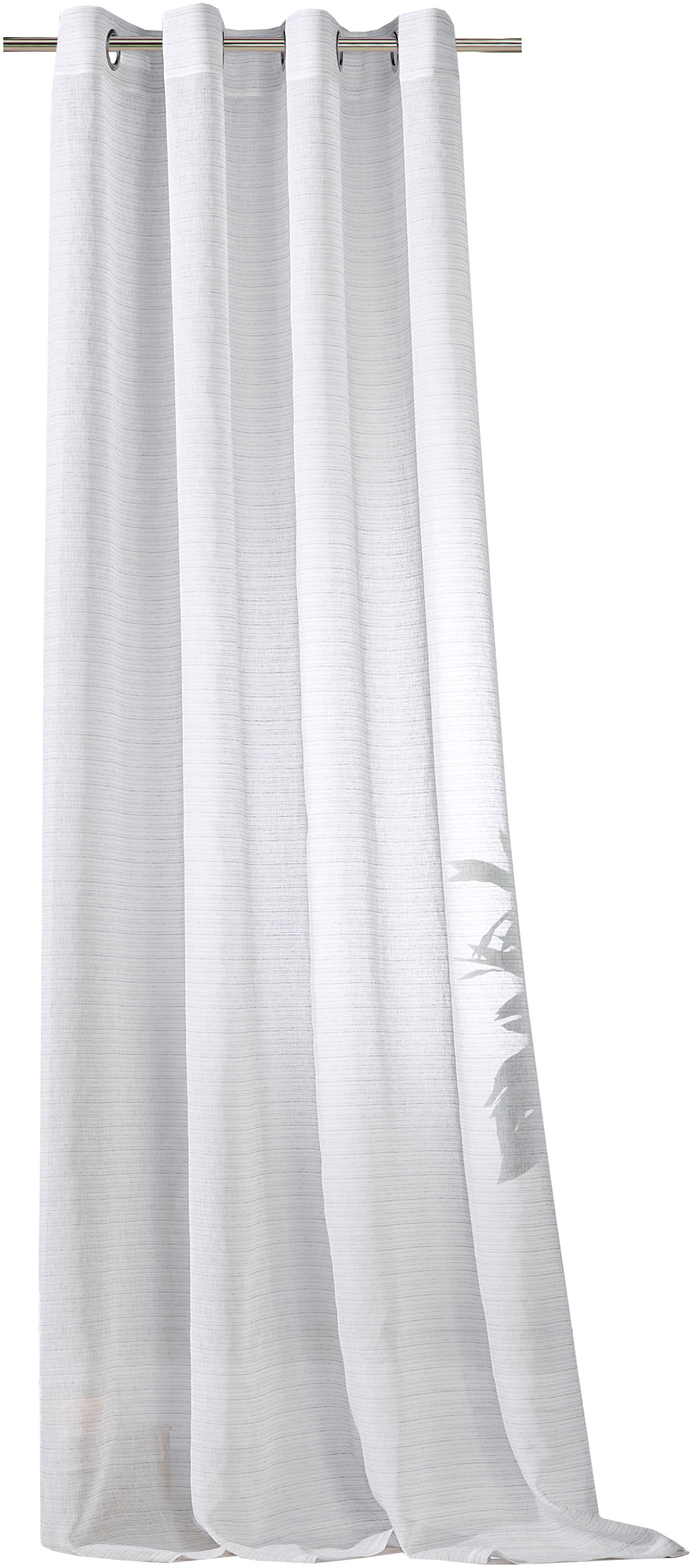 Weckbrodt Rideau »Natural Chic« Œillet 1 cuis tlg. Leinen-Optik, Webstreifen, halbtransparent, Gardine, Store