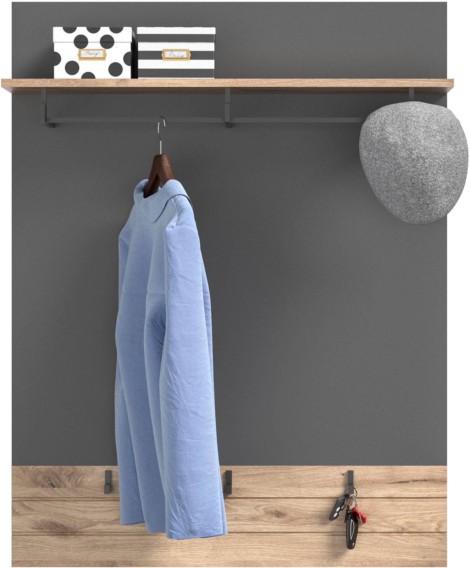 Home affaire Garderoben-Set »Riga, Breite 175 cm, hochwertige Rillenfräsung, 3-teilig, best. aus:« Set, 3 Stk. tlg.