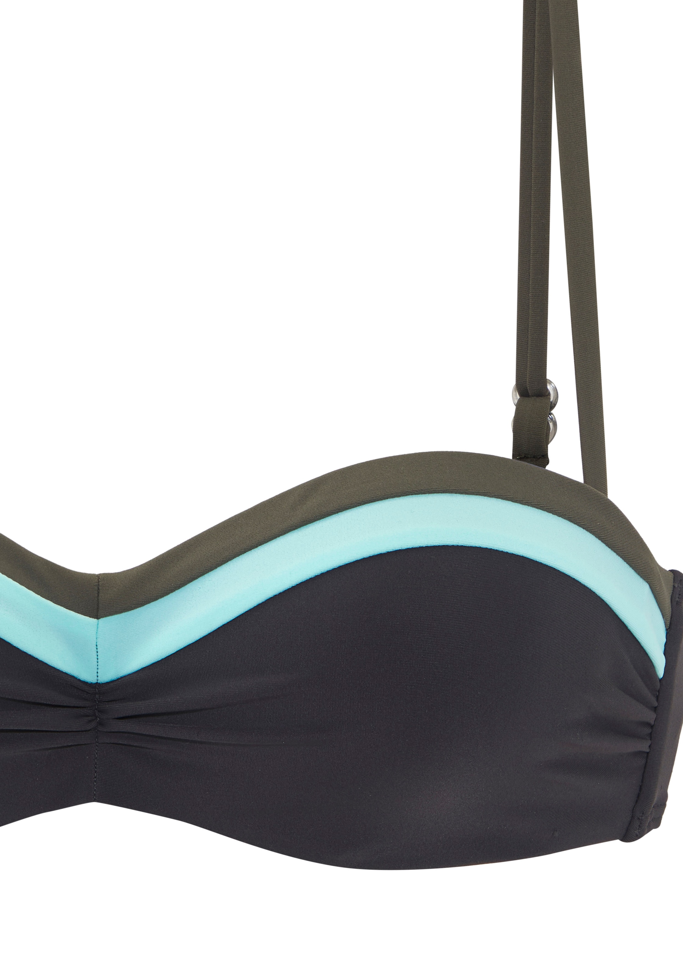 s.Oliver Top bikini bandeau à armatures »Yella« mit kontrastfarbenen Details