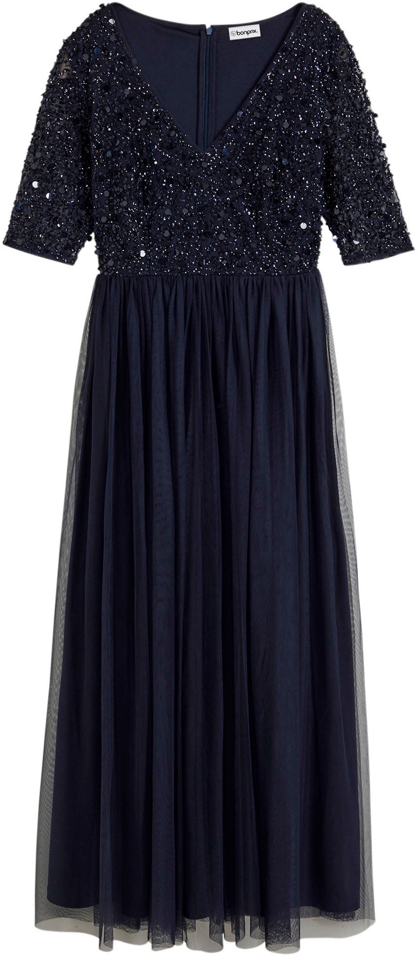 bonprix Robe de soirée für festliche Anlässe, mit Tüll-Rock und Pailletten im Oberteil