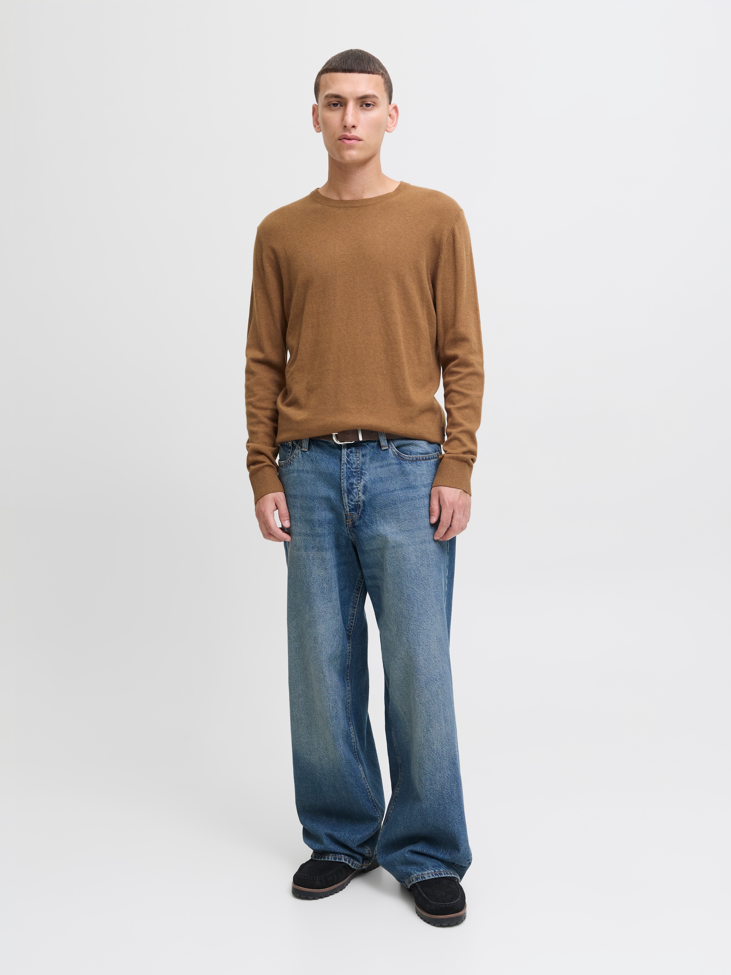 Jack & Jones »JJEEMIL KNIT CREW NECK NOOS« mélange coton, coupe régulière