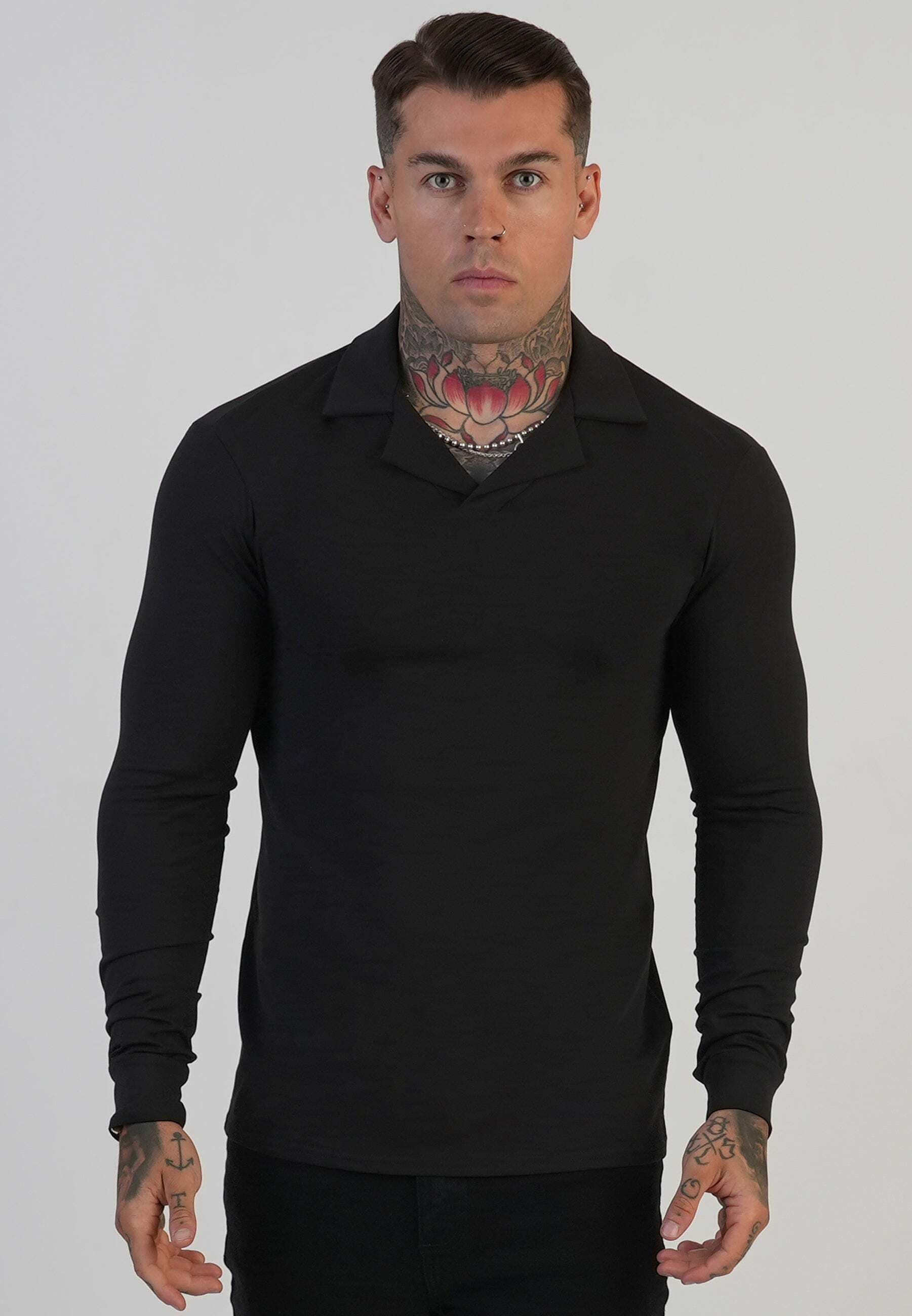 Siksilk Polo à manches longues »Siksilk Langarmpolo Long Sleeve Revere Polo«