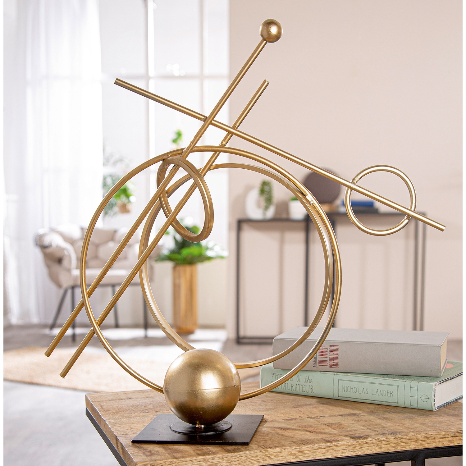 Casablanca by Gilde Dekoobjekt »Skulptur Abstracto goldfarben H. 45,5 cm«