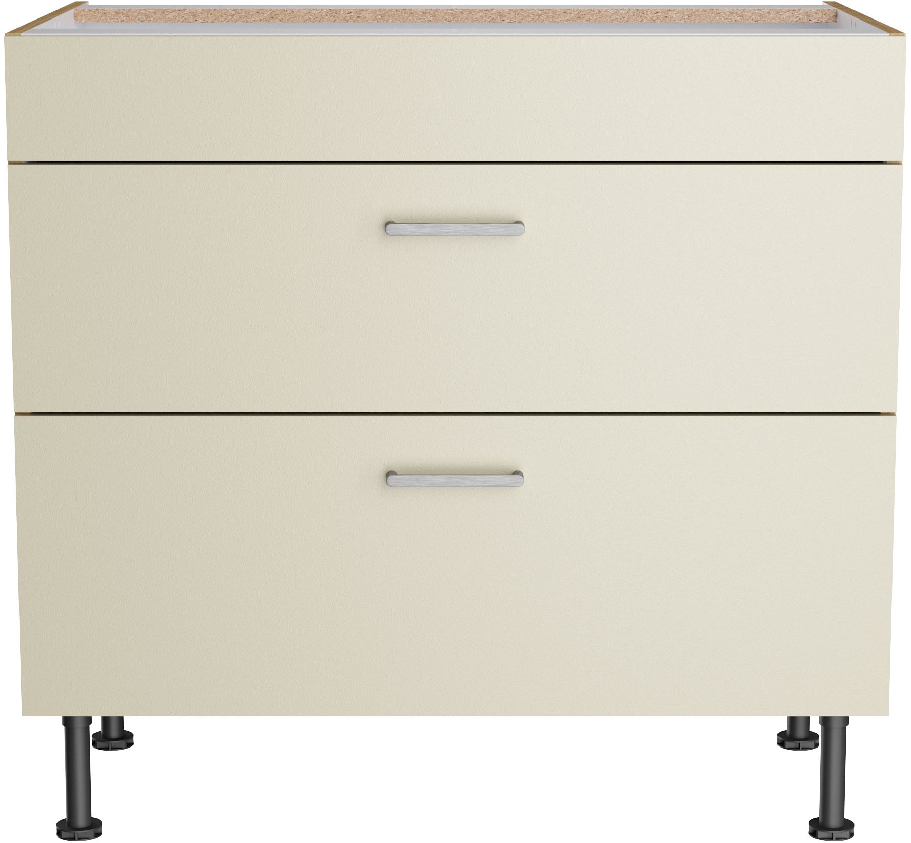 KOCHSTATION Kochfeldumbauschrank »KS-Lucy« Breite 90 cm, mit 2 Auszügen, Soft-Close, höhenverstellbare Füsse
