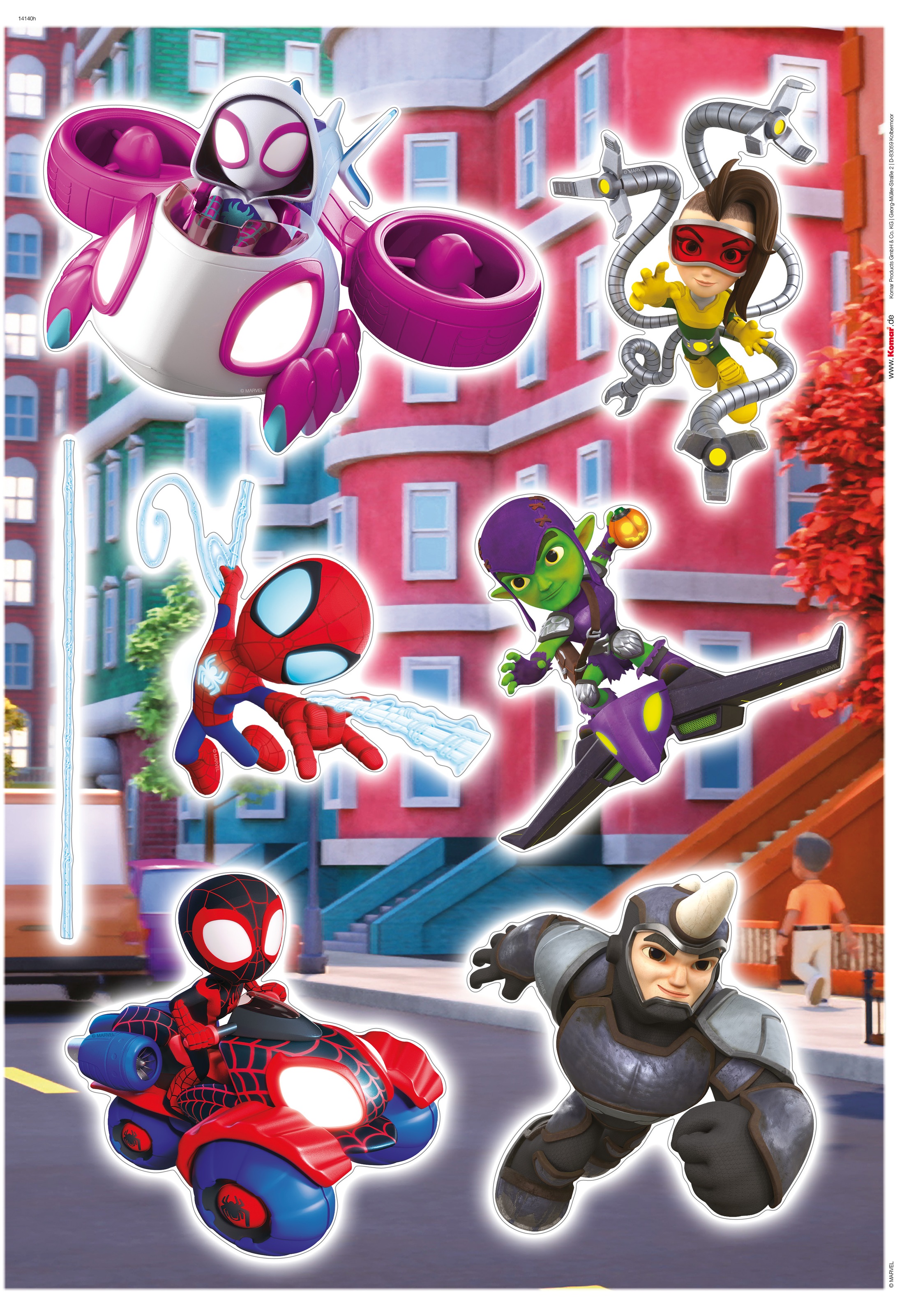 Komar Autocollant mural »Spidey and His Amazing Friends Chasing - Grösse 50 x 70 cm« selbstklebend, Wandsticker, Kinderzimmer