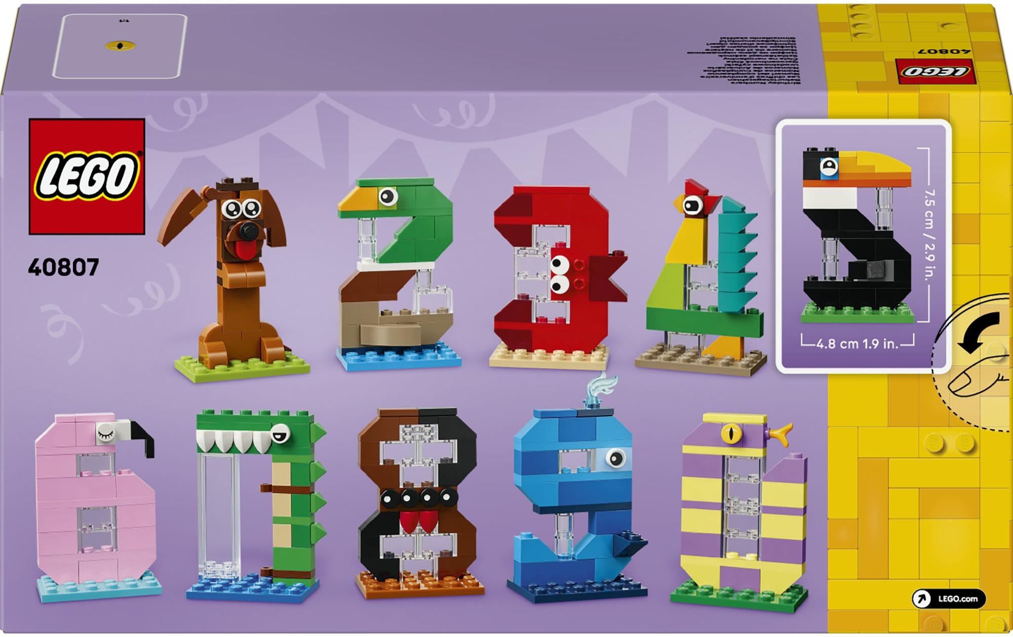 LEGO® Konstruktionsspielsteine »Geburtstagszahlen (40807), LEGO Iconic« Made in Europe