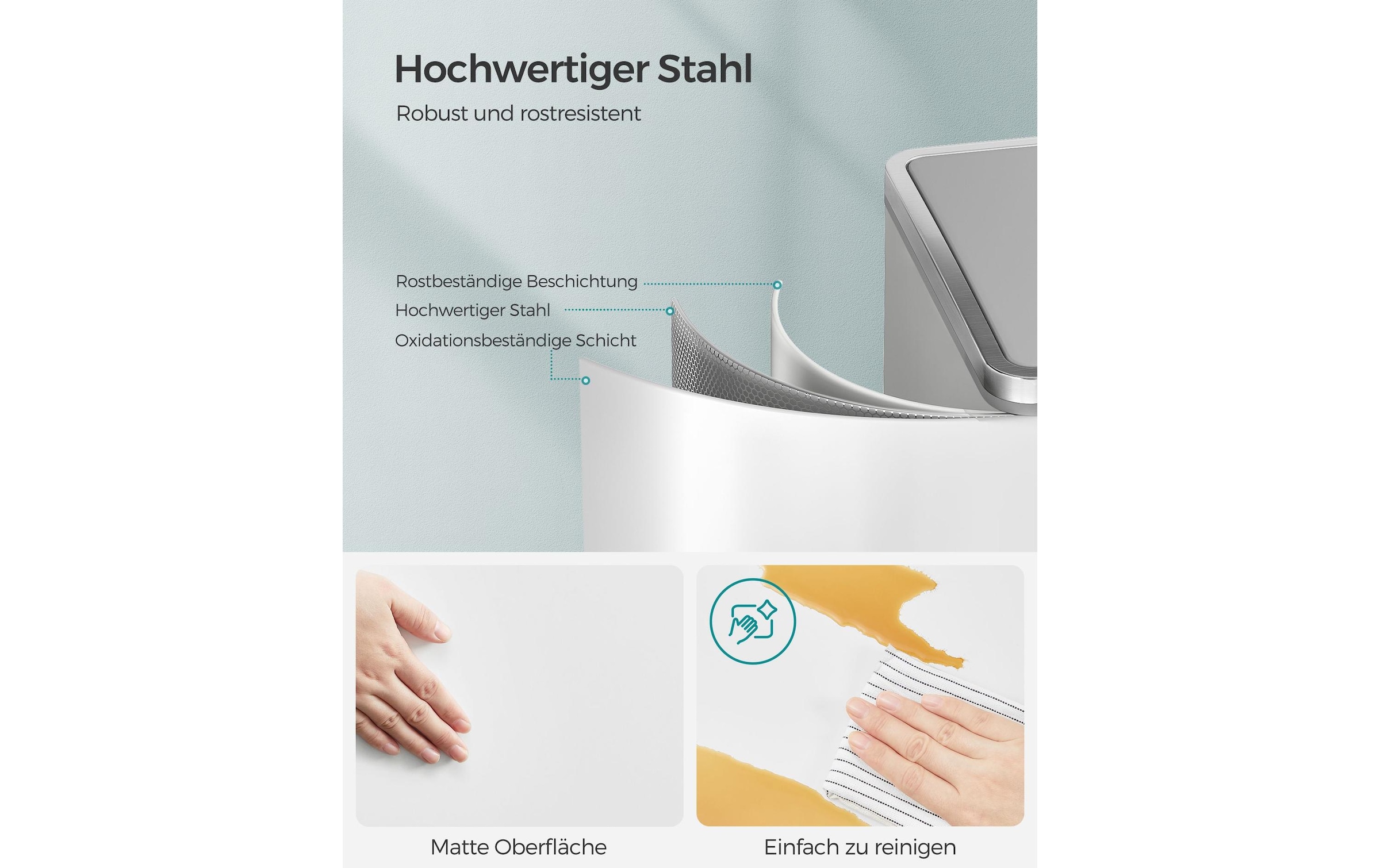 SONGMICS Poubelle »60 l« 2 Behälter