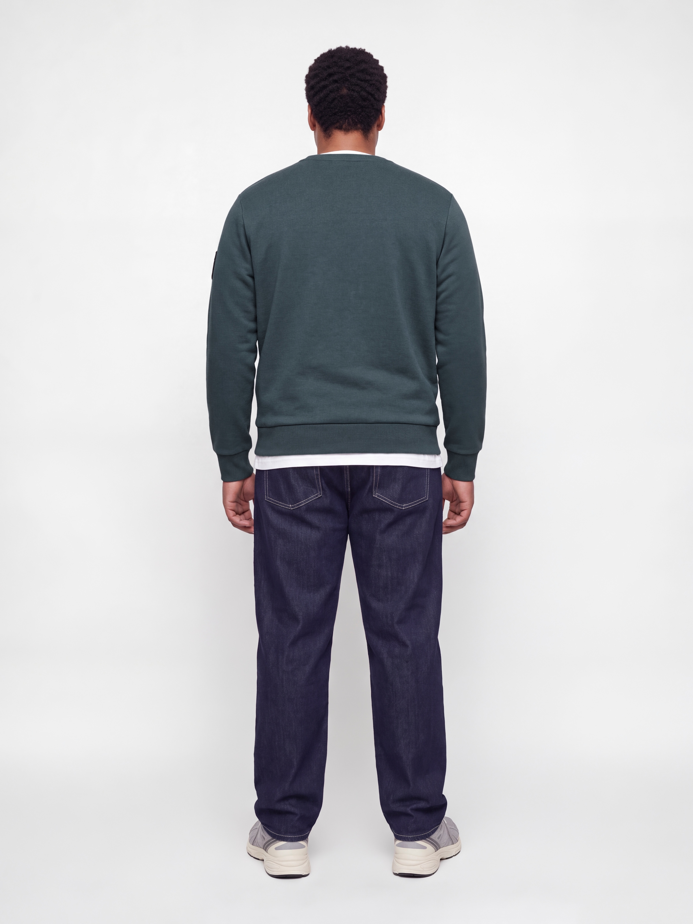 Jack & Jones PlusSize Sweat-shirt »JJCLEVELAND SWEAT CREW NECK PLS«, mélange de matériaux, coupe régulière
