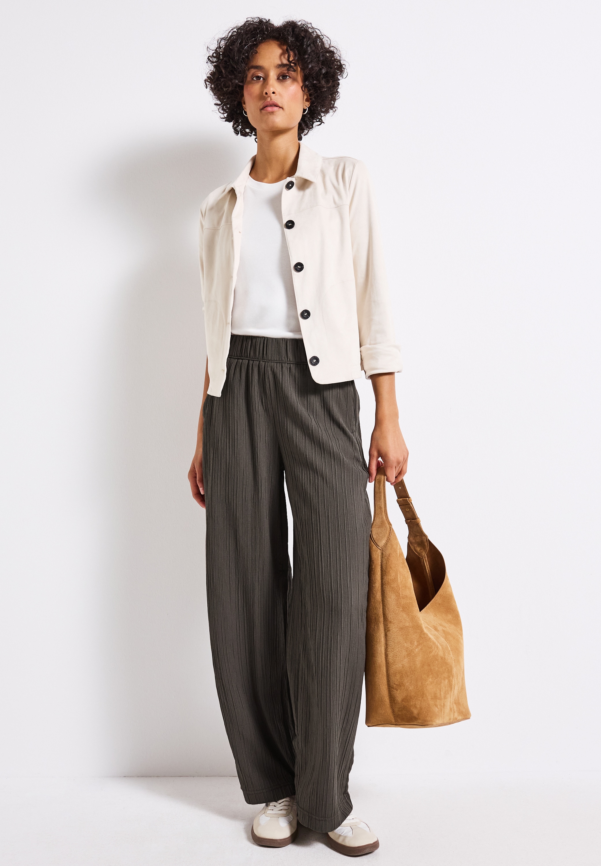 STREET ONE Pantalon en tissu  Sommerhose mit elastischem Bund