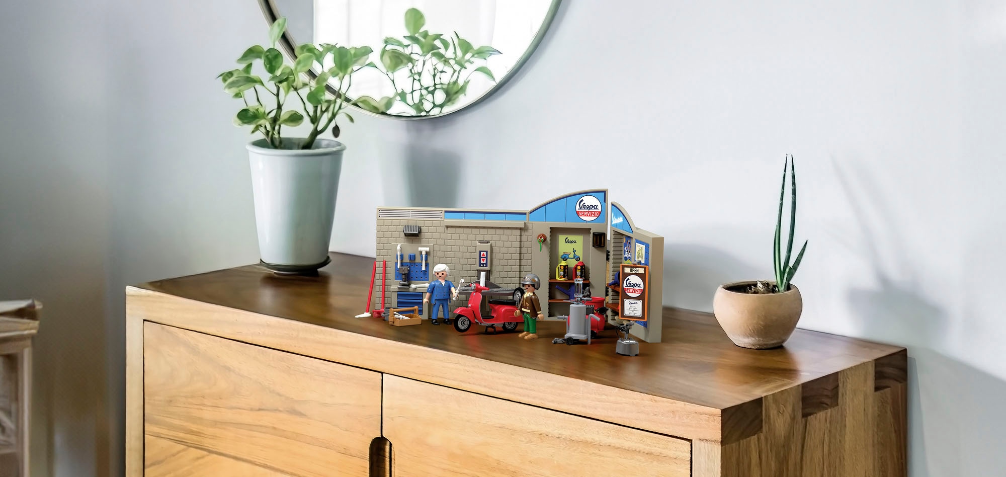 Playmobil® Konstruktions-Spielset »60s Vespa Garage (71620), Vespa« Made in Europe