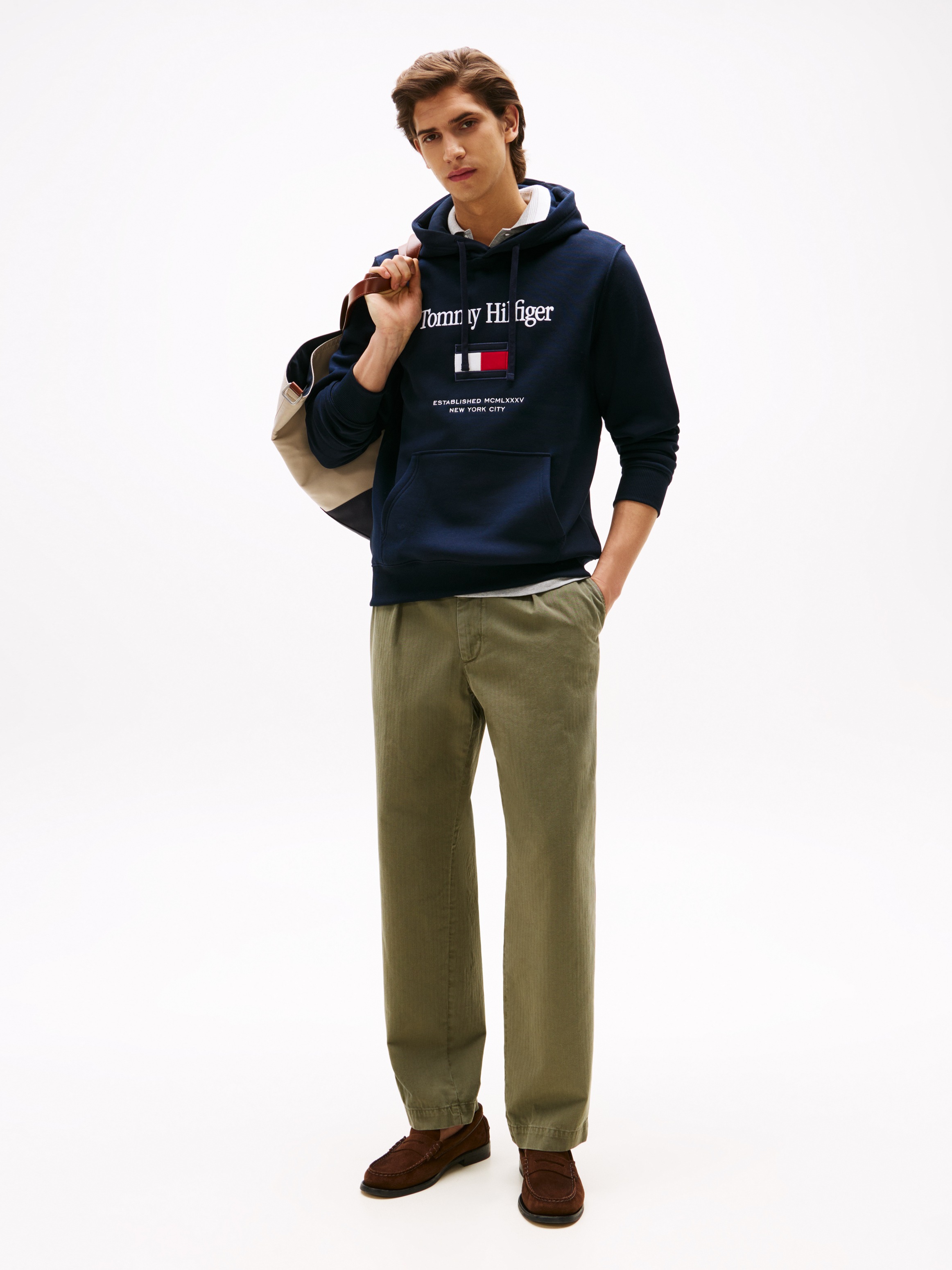 Tommy Hilfiger Hoodie »TOMMY EMBRO FLAG«, normale Passform, Stickerei

