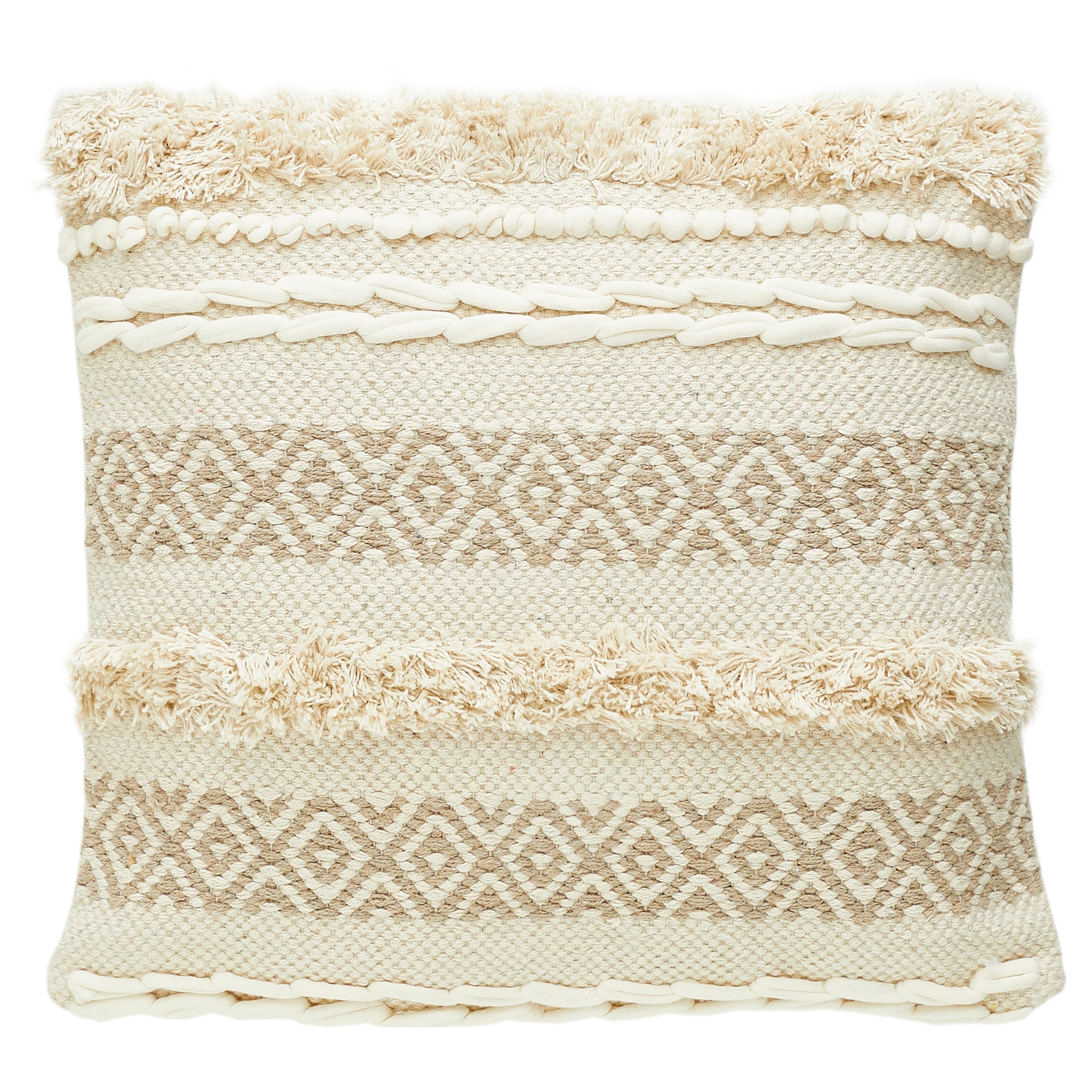 Andiamo Coussin décoratif »Livia« motifs ethniques, rayé, housse de coussin avec rembourrage, carrée, 45x45 cm