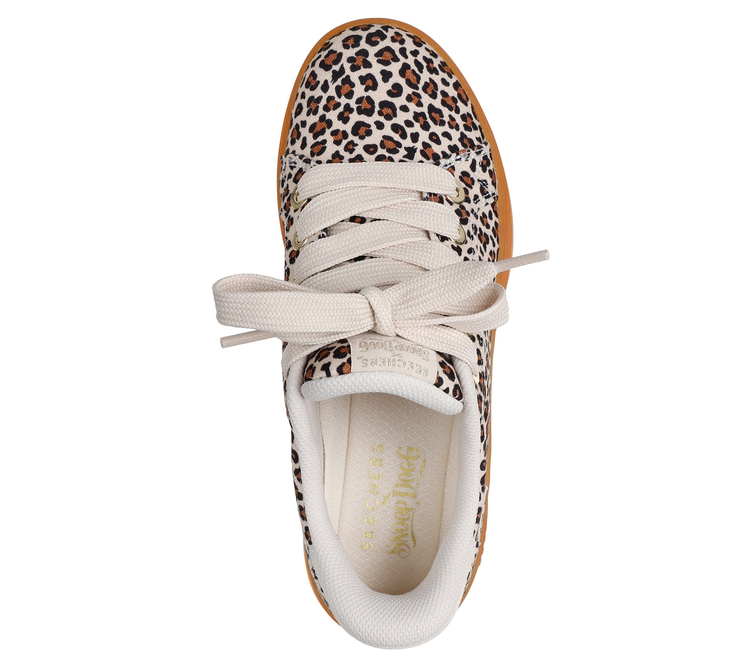 Skechers Sneaker »COURTSIDE-NATURE GIRLZ«  Basket-Sneaker, Schnürschuh mit Slip-Ins Funktion, Leo-Optik