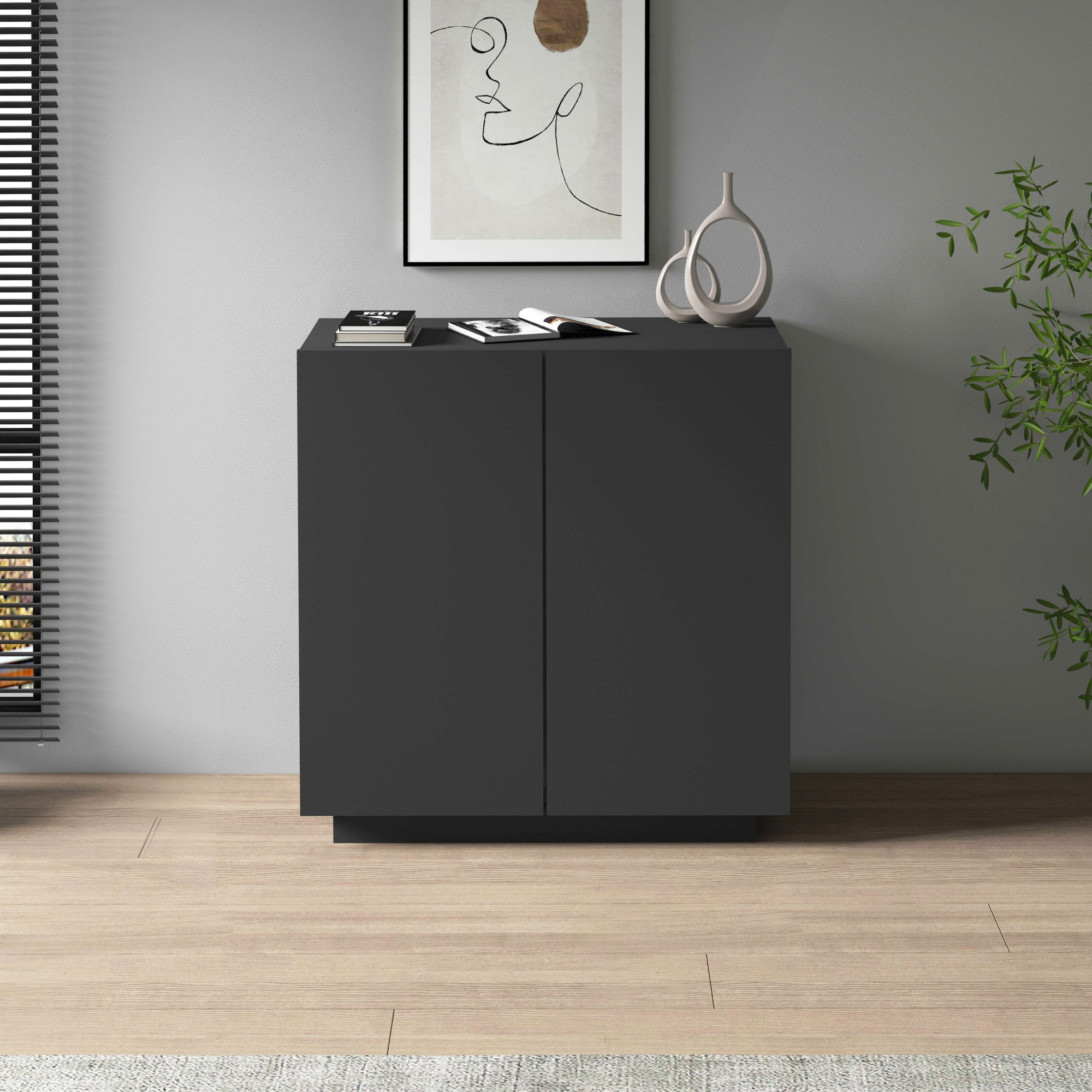 Home affaire Aktenschrank »Essential, Mehrzweckschrank, Büroschrank mit 2 Türen« & verstellbaren Einlegeböden, Höhe 86 oder 166 cm, Made in Italy
