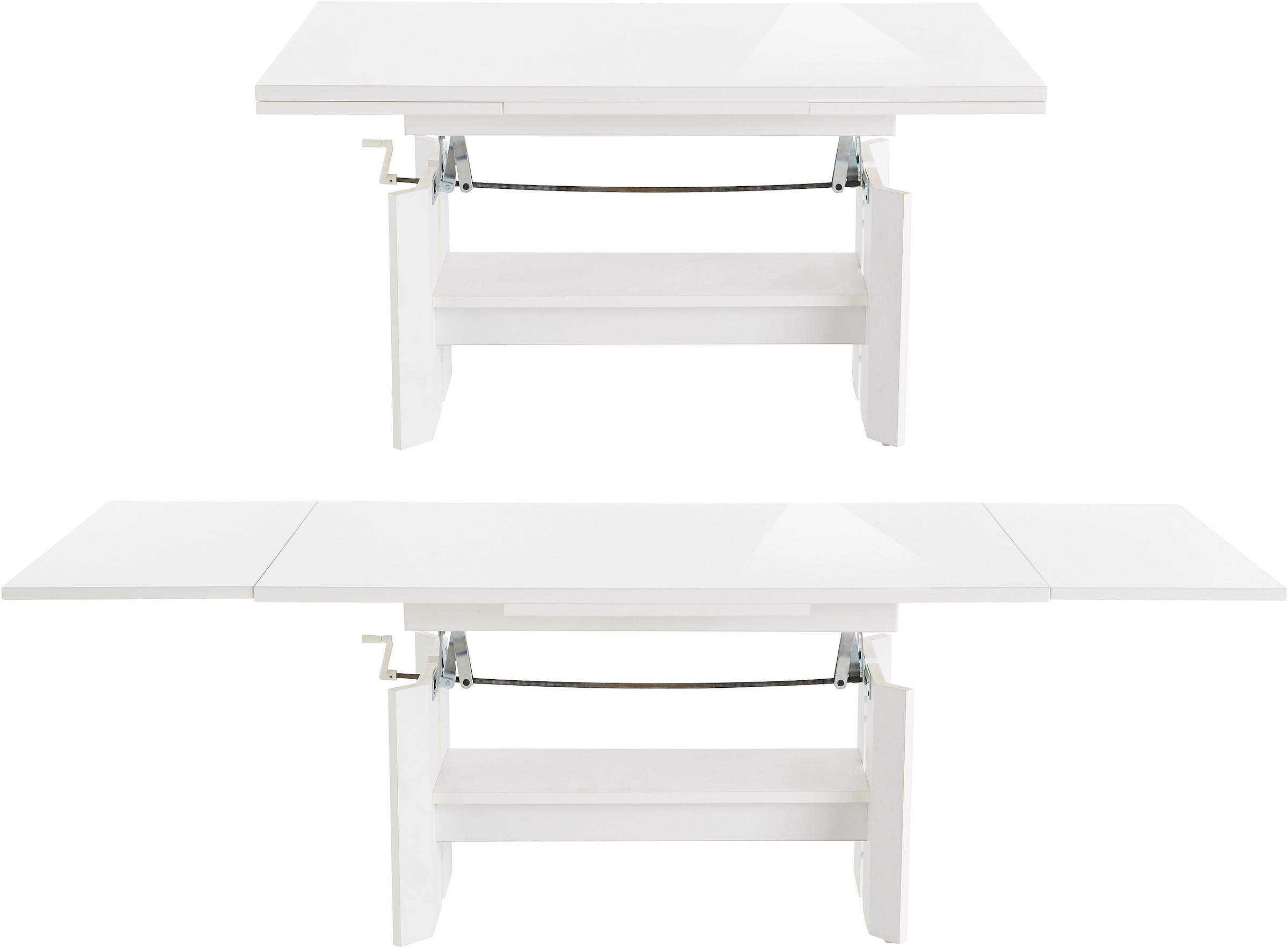 HELA Couchtisch Höhenverstellbar und ausziehbar