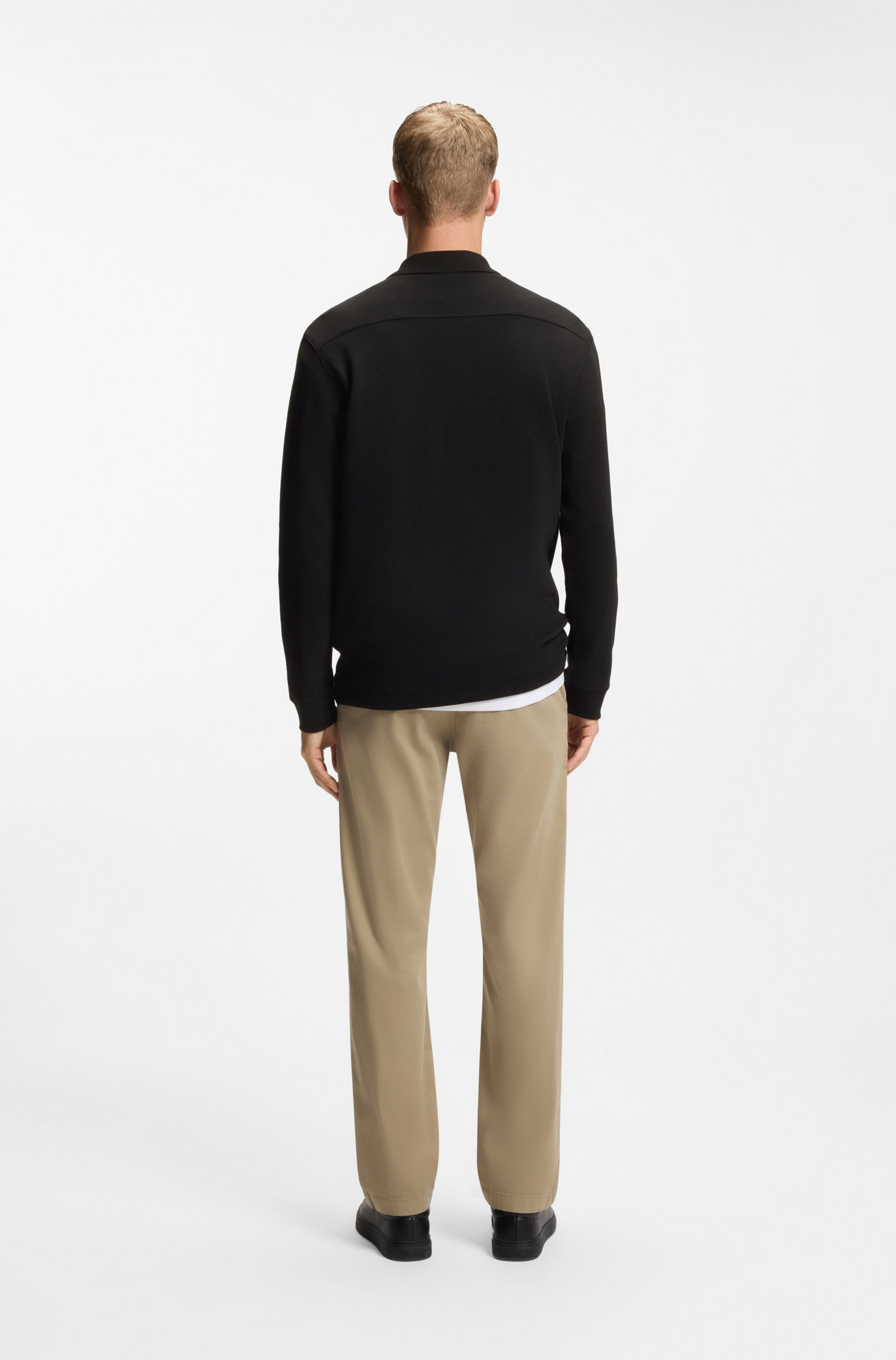 BOSS ORANGE Polo »Petempestolong« mit Knopfleiste