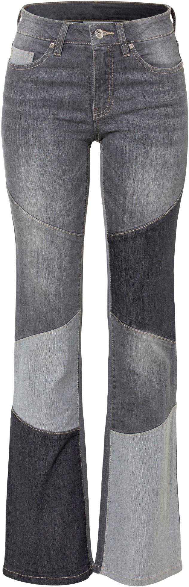 bonprix Schlagjeans »Flared-Jeans Mid Waist« Regular Fit, Mid Waist, mit Elasthan-Anteil