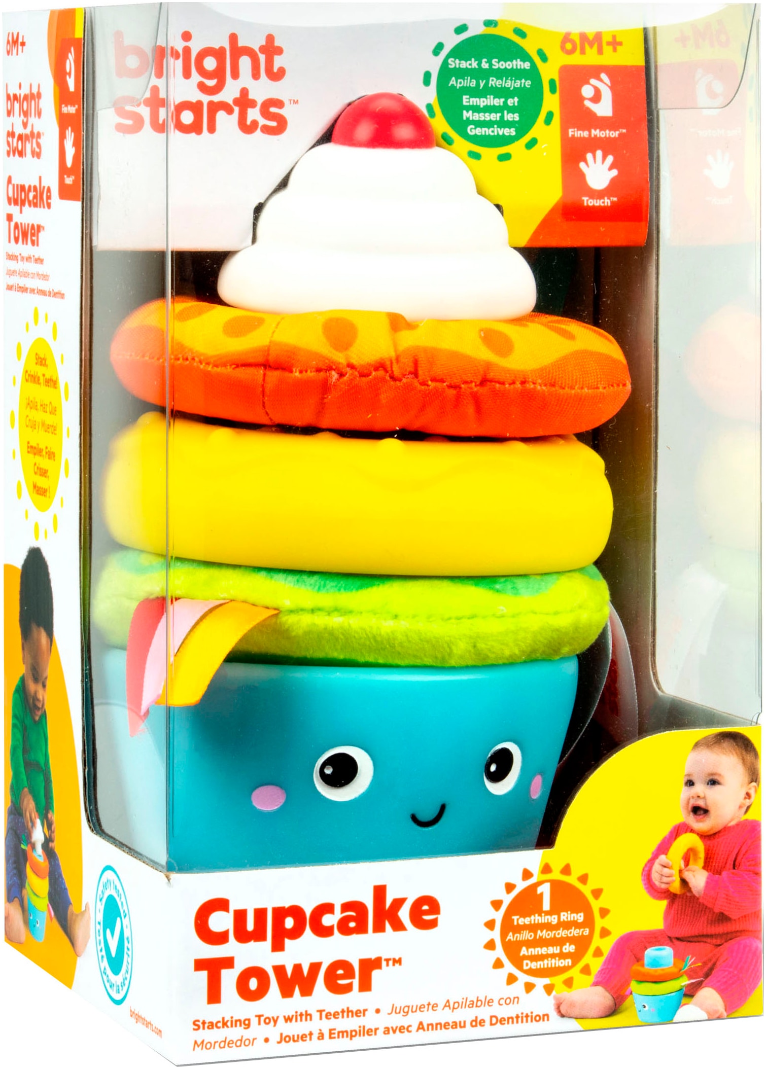 Bright Starts Stapelspielzeug »Cupcake Tower Stacking Toy with Teether«