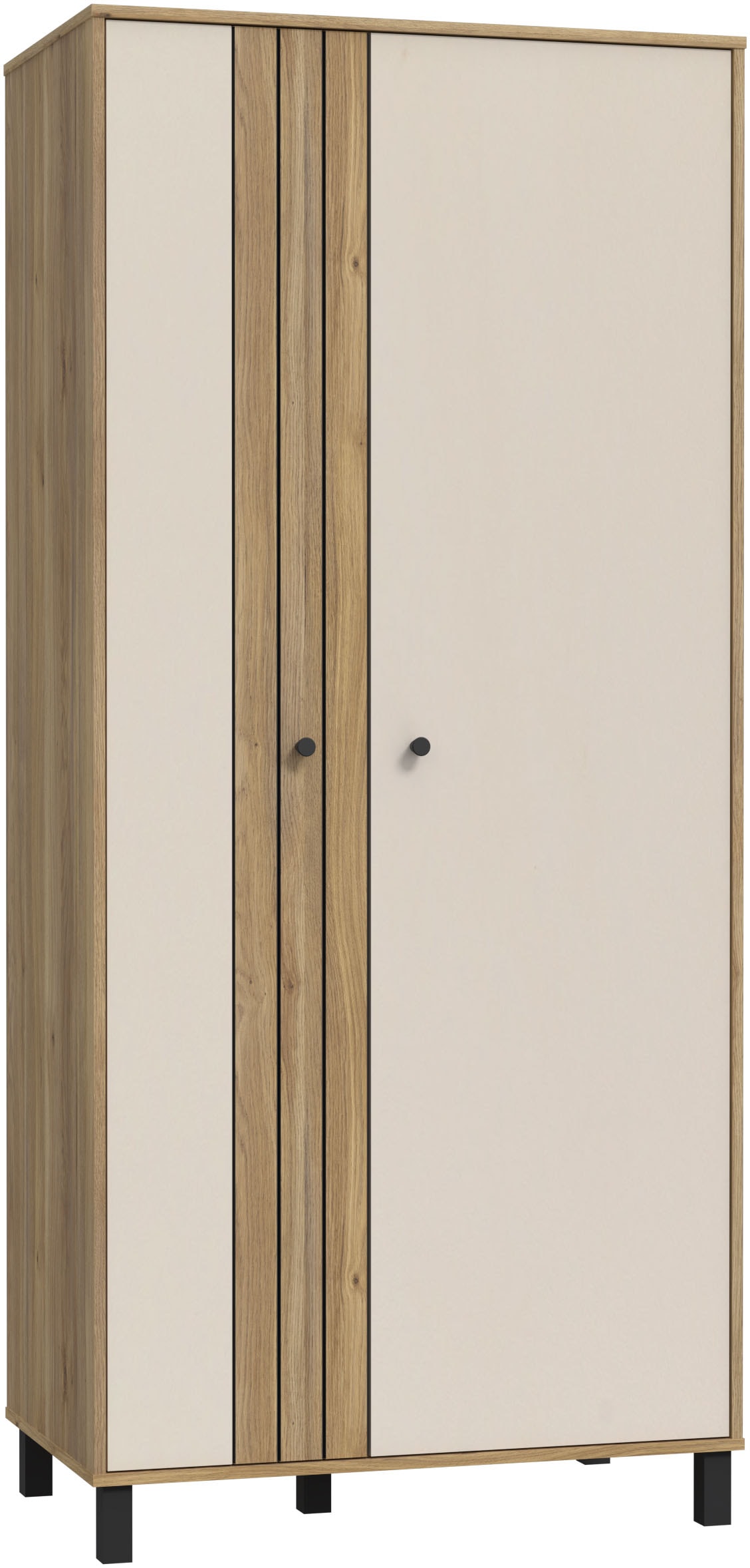 FORTE Buffet haut »Killarney« armoire, espace de rangement, soft close, tringle à vêtements