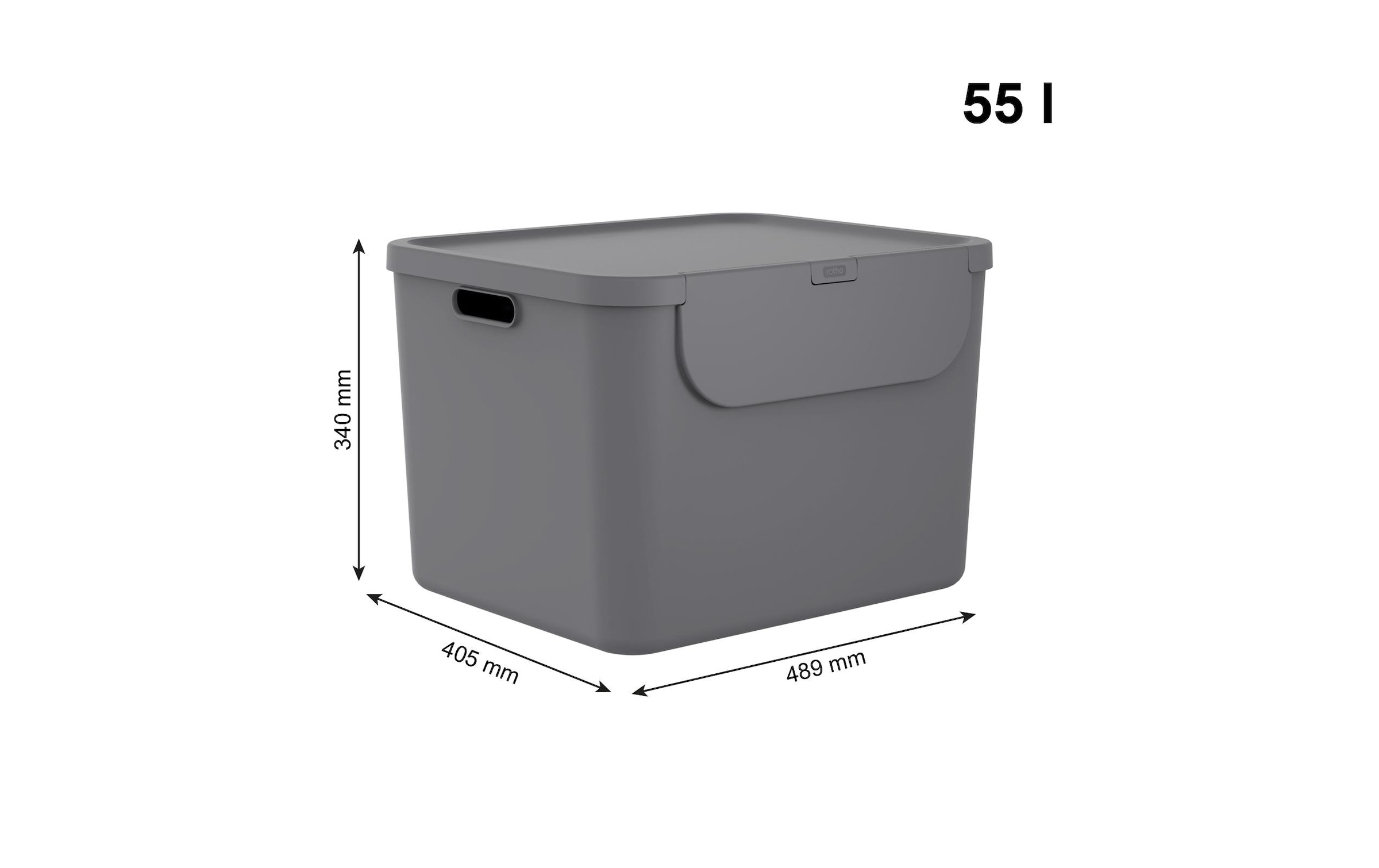 ROTHO Mülleimer »Rotho Recyclingbehälter ALBULA 3 tlg. 105 l« 3 Behälter
