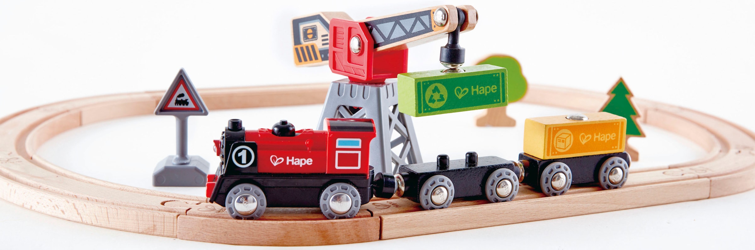 Hape Spielzeug-Eisenbahn »Eisenbahn-Set Fracht«