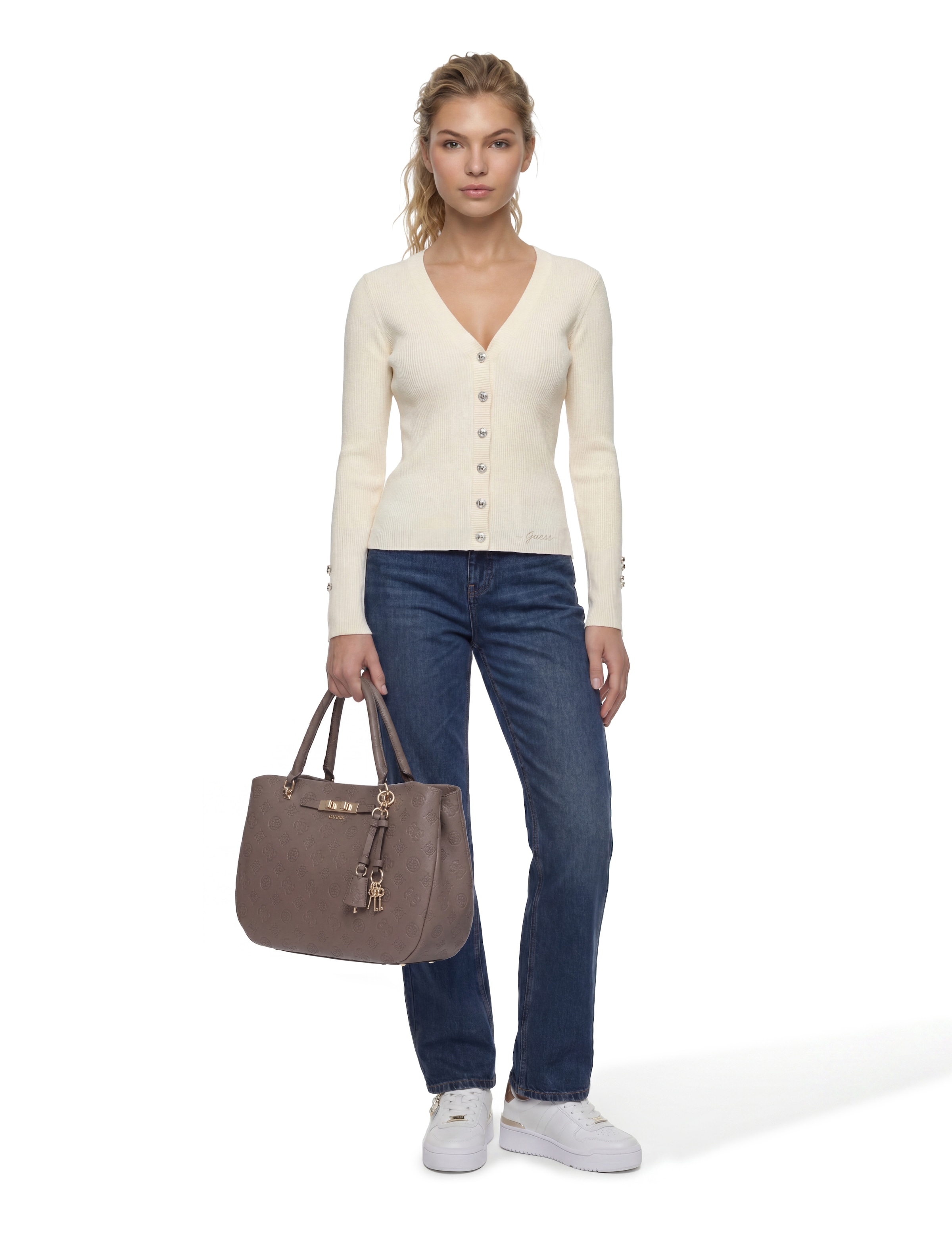 Guess Jeans droit »ICONIC STRAIGHT TALL« aus Baumwoll-Lyocell-Mix