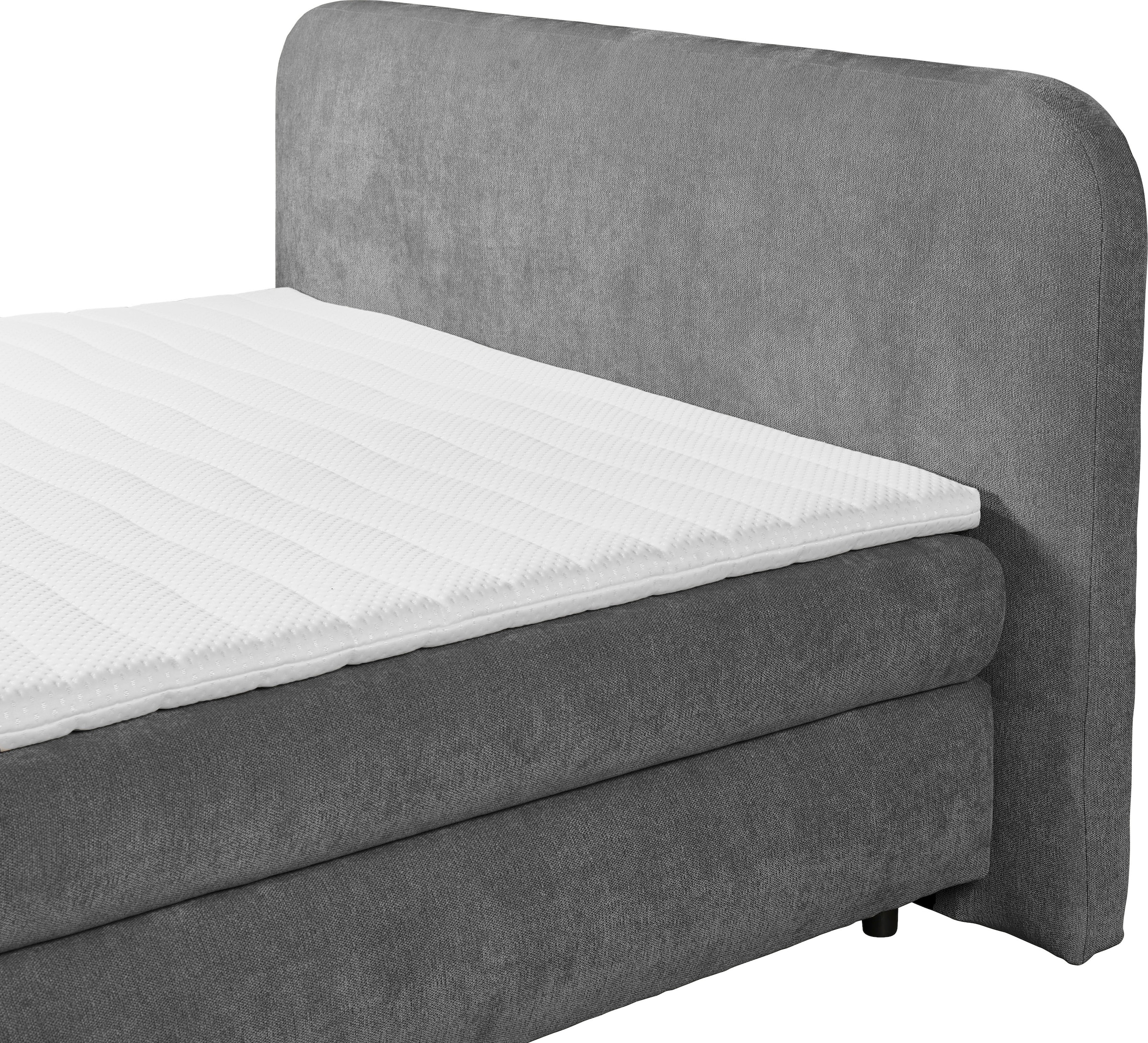 ED EXCITING DESIGN Boxspringbett »ELBRUS in der Breite 180cm, inkl. Kaltschaum-Topper« in verschiedenen Farben erhältlich