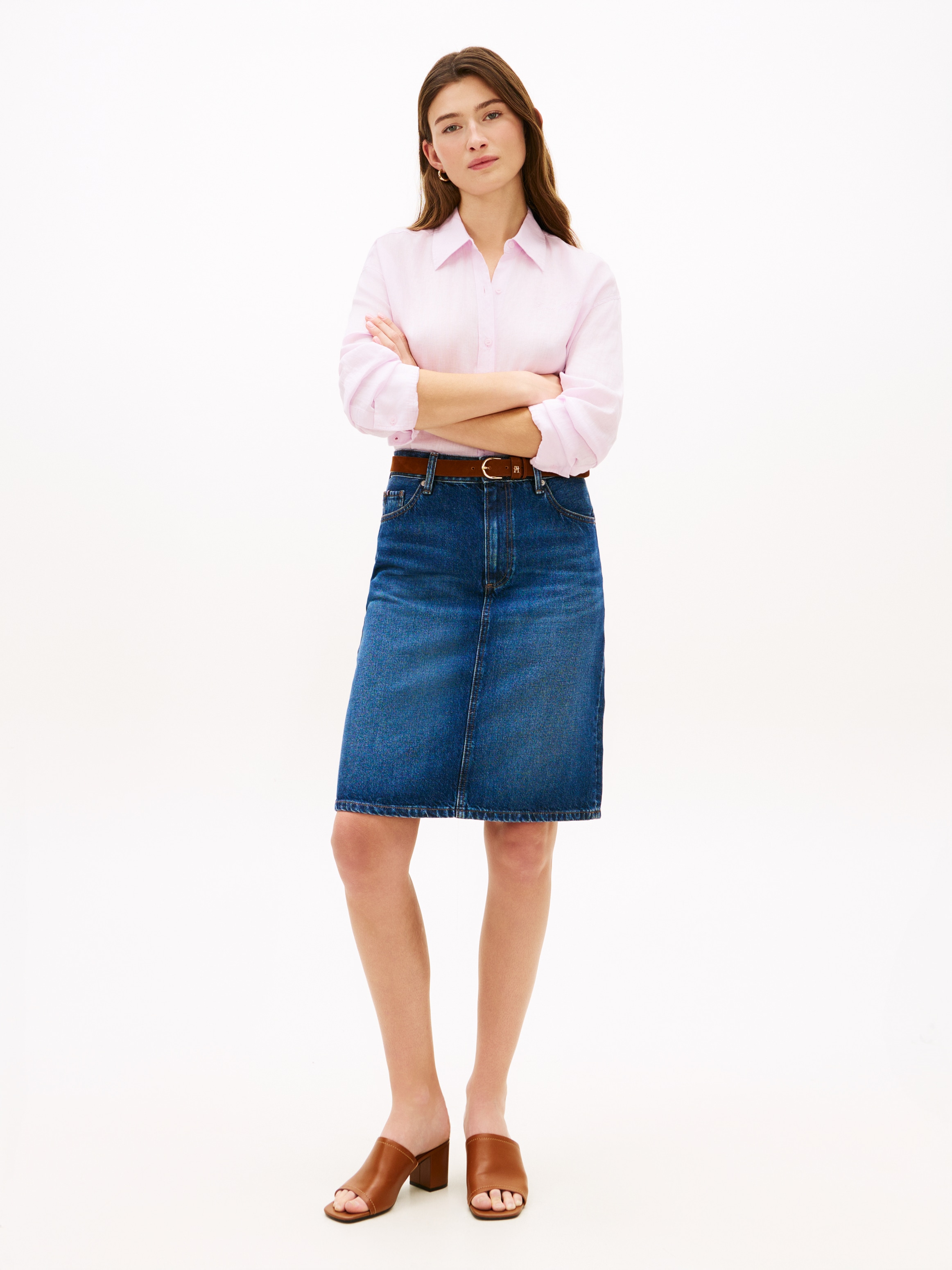 Tommy Hilfiger Jupe en jean »DNM NEW DOREEN KNEE SKIRT RW« mit 5-Pocket-Design