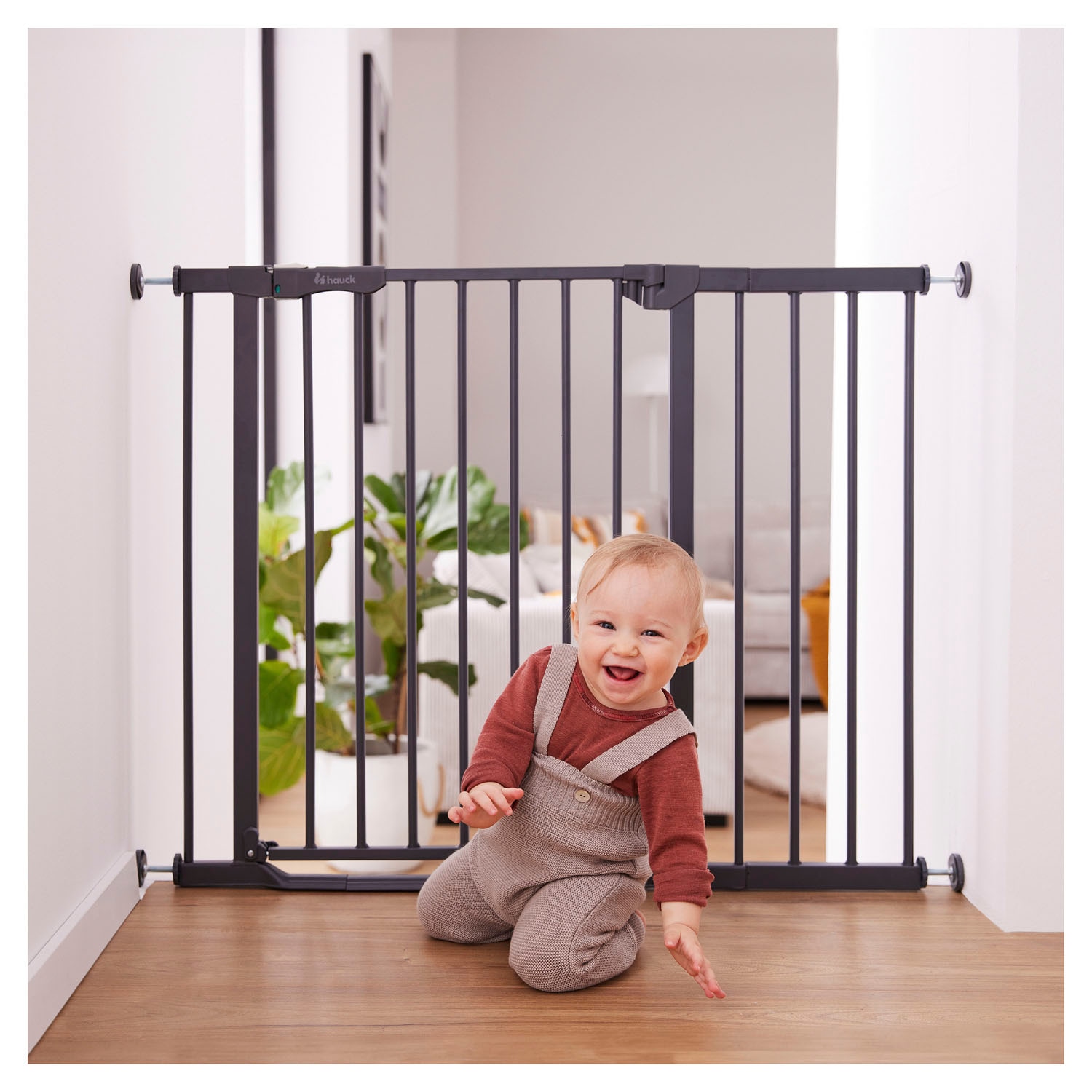 Hauck Türschutzgitter »Clear Step Autoclose 2, Dark Grey« auch als Treppenschutzgitter verwendbar