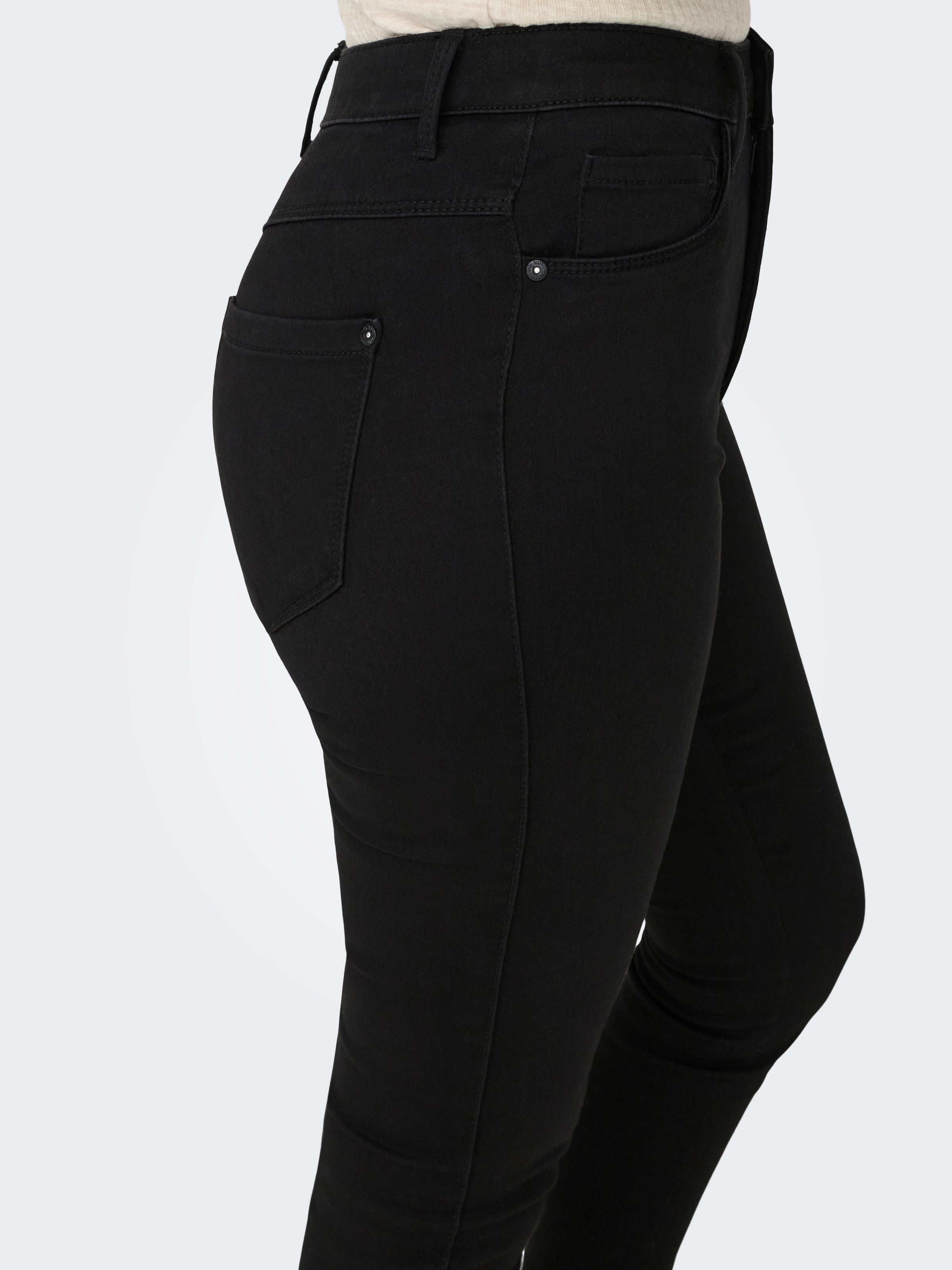 ONLY High-waist-Jeans »ONLROYA – Skinny-Jeans mit hohem Bund und Stretchkomfort« unifarben, modisch, skinny fit, Baumwollmischung