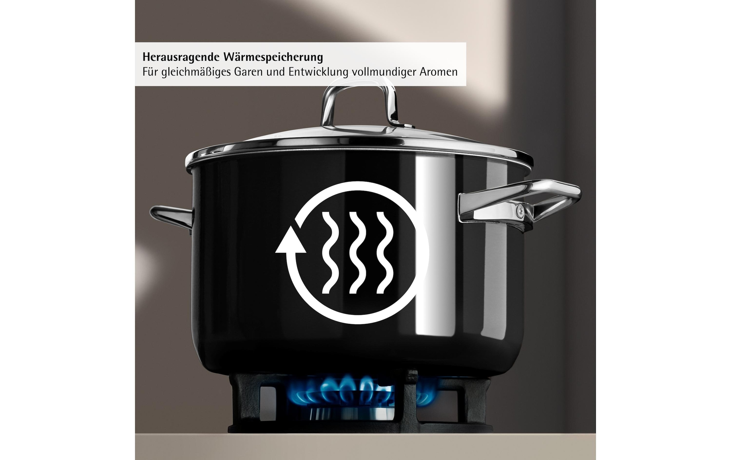 WMF Set de casseroles »Fusiontec Essential Pro« Ensemble, 7 tlg. Acier inoxydable | Verre
