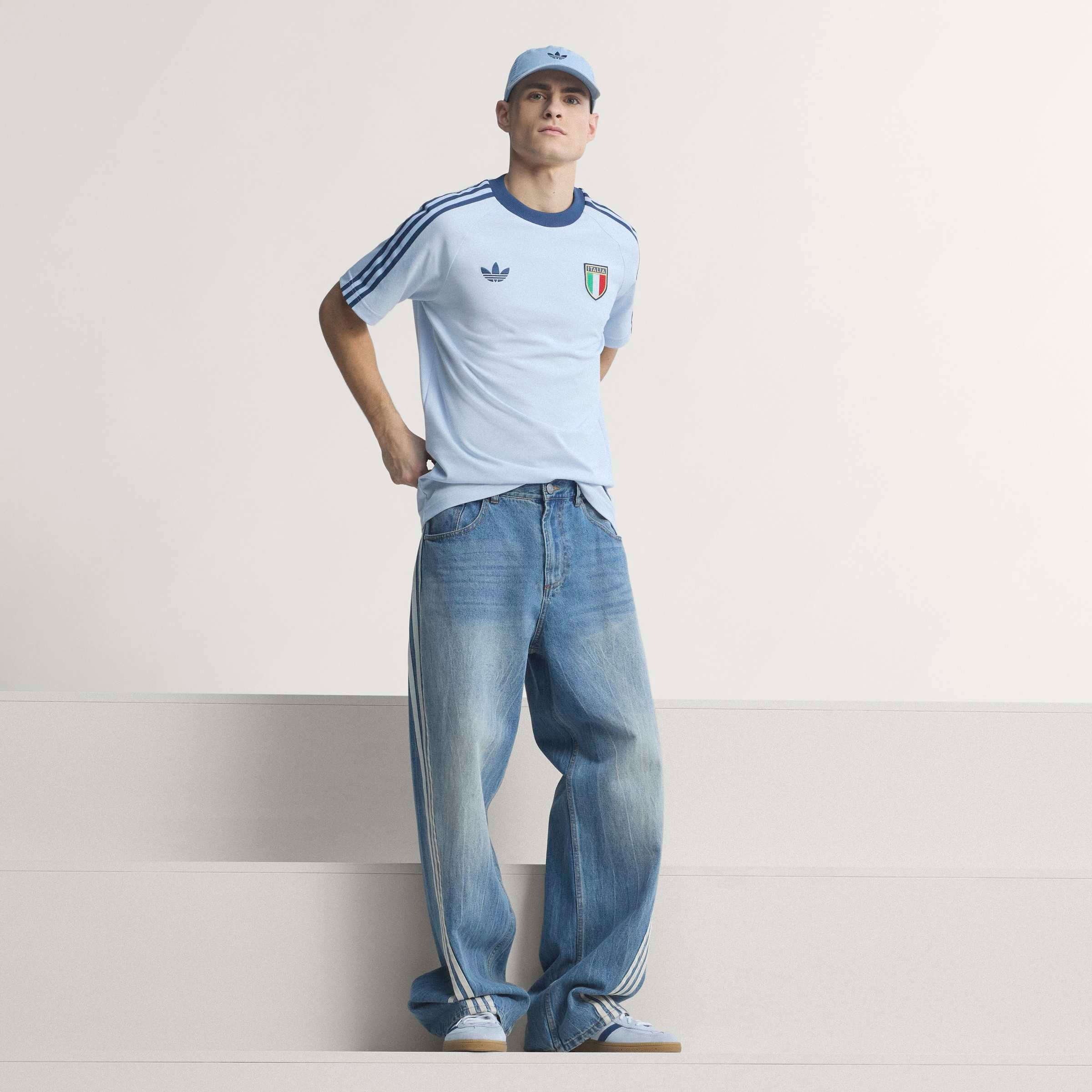 adidas Performance T-shirt »FIGC OG TEE« style sportif, sans fermeture, en coton